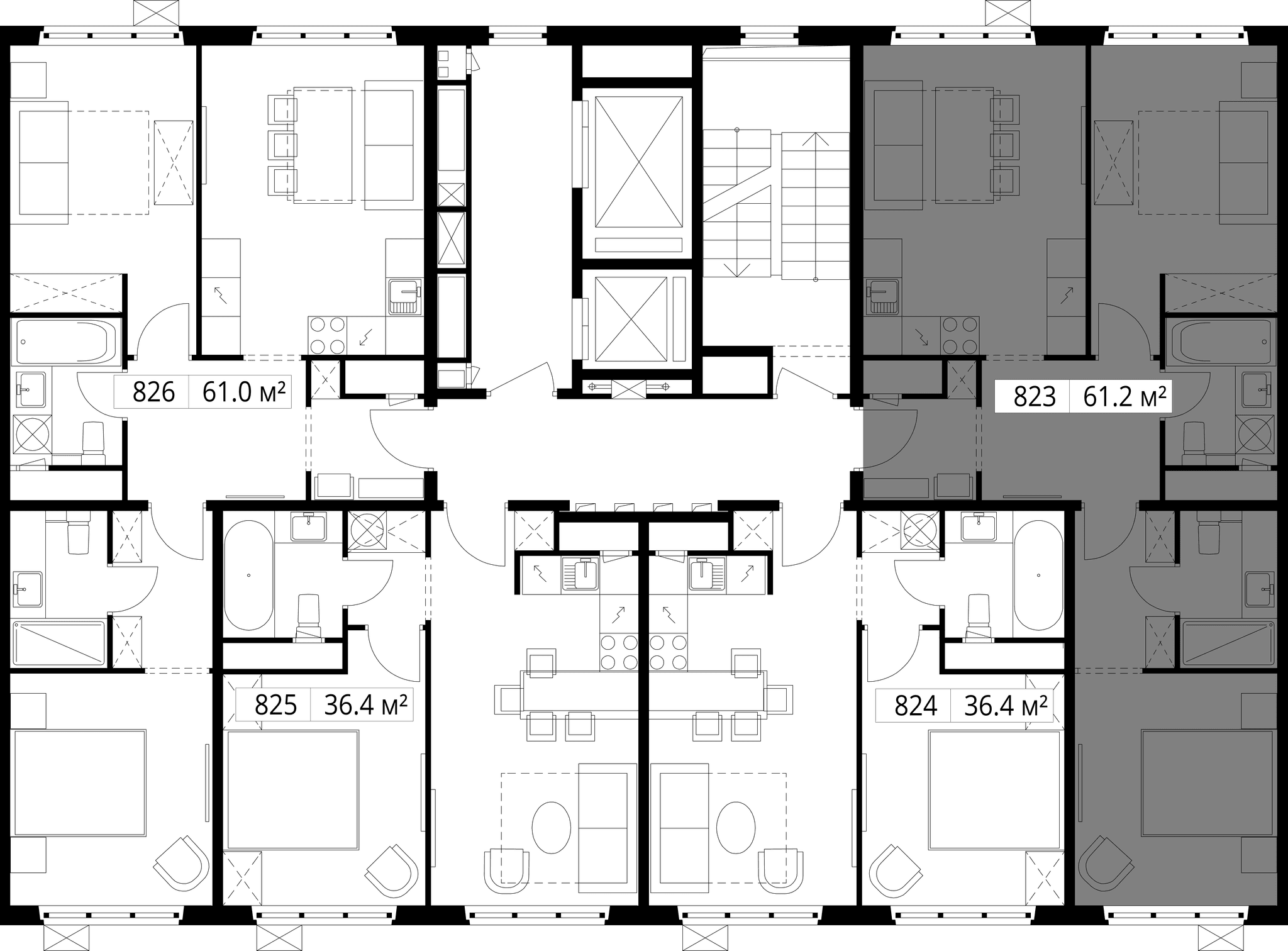 2-комн. Квартира 61.20 м², 142701, Московская область