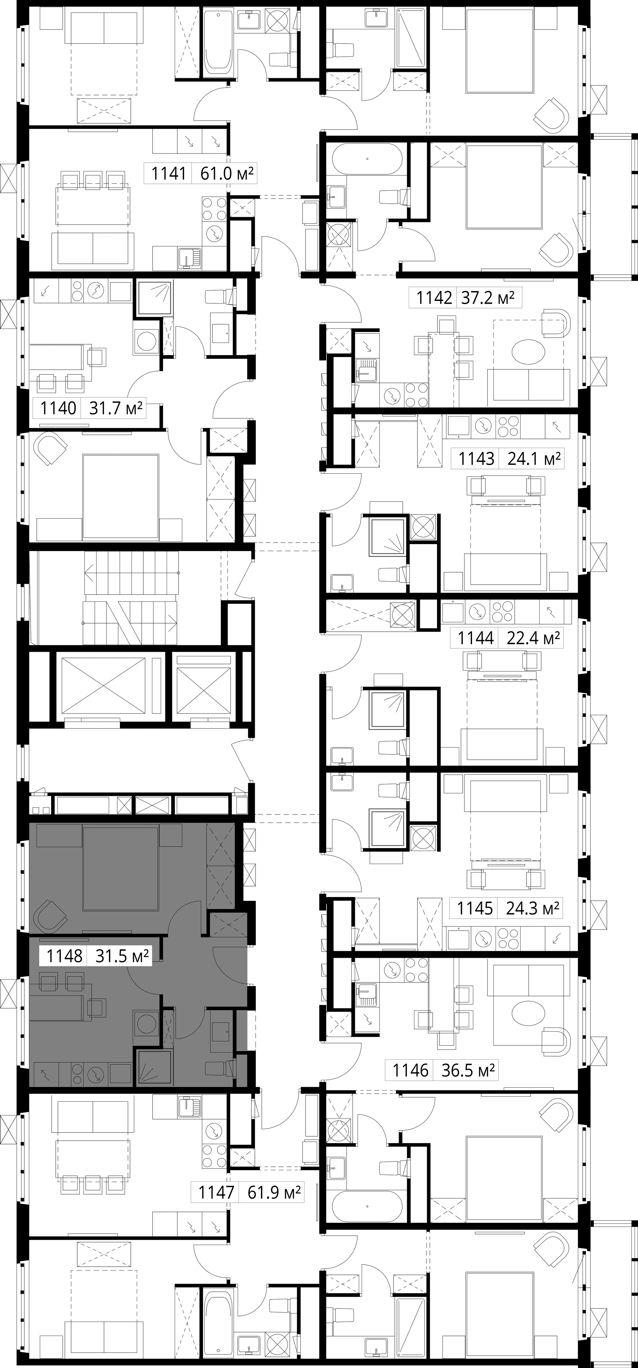 1-комн. Квартира 31.50 м², 142701, Московская область