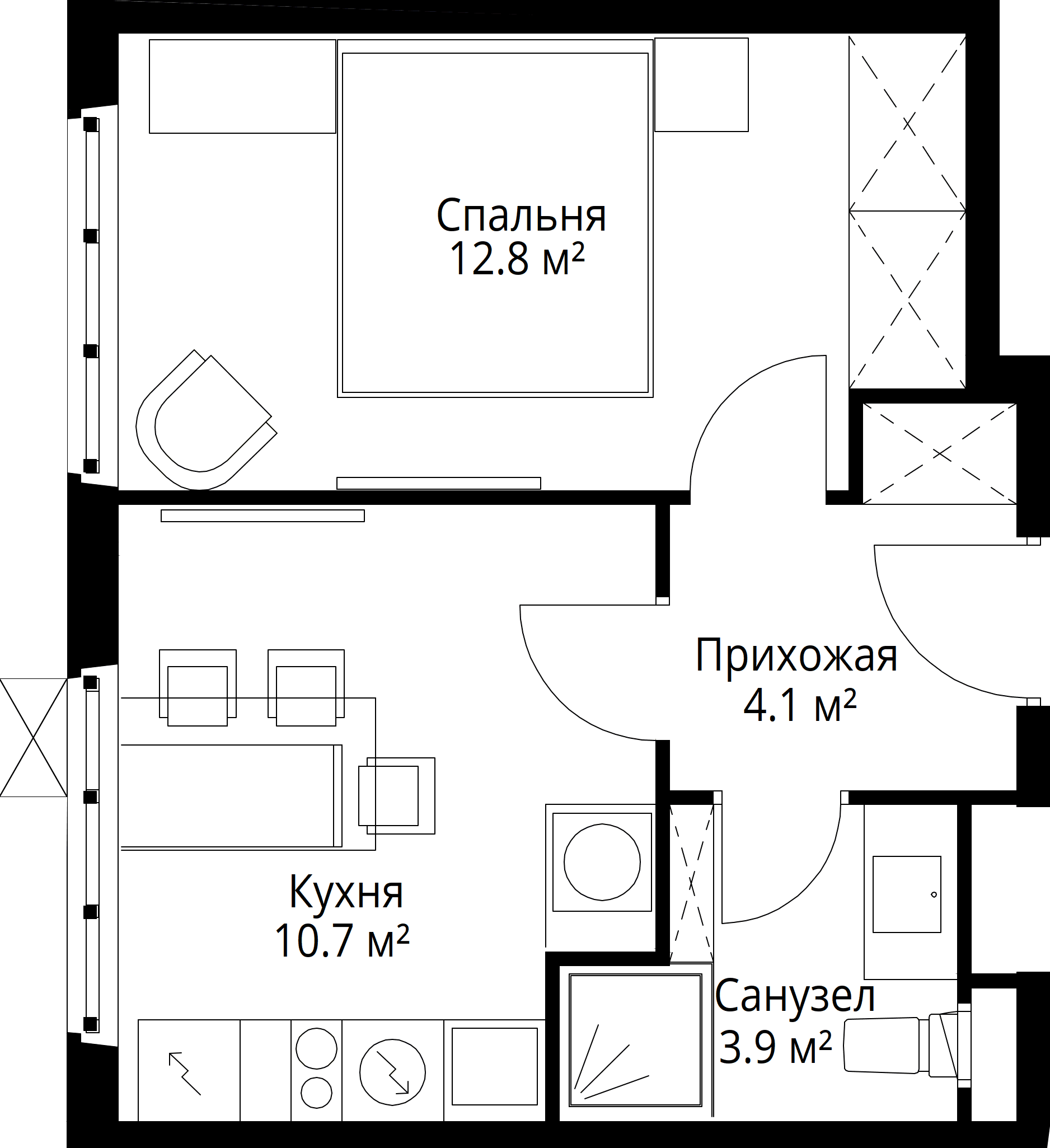 1-комн. Квартира 31.50 м², 142701, Московская область