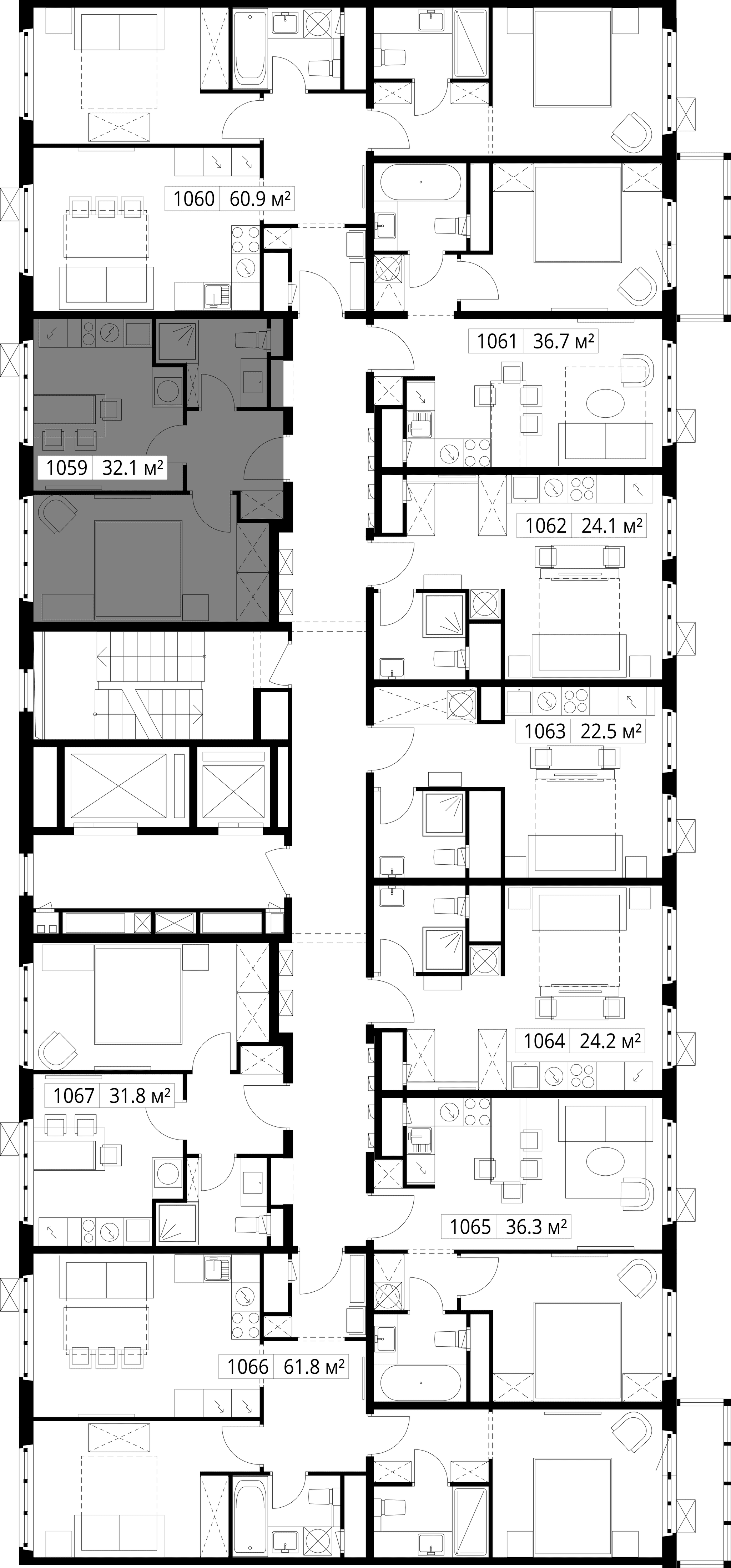 1-комн. Квартира 32.10 м², 142701, Московская область