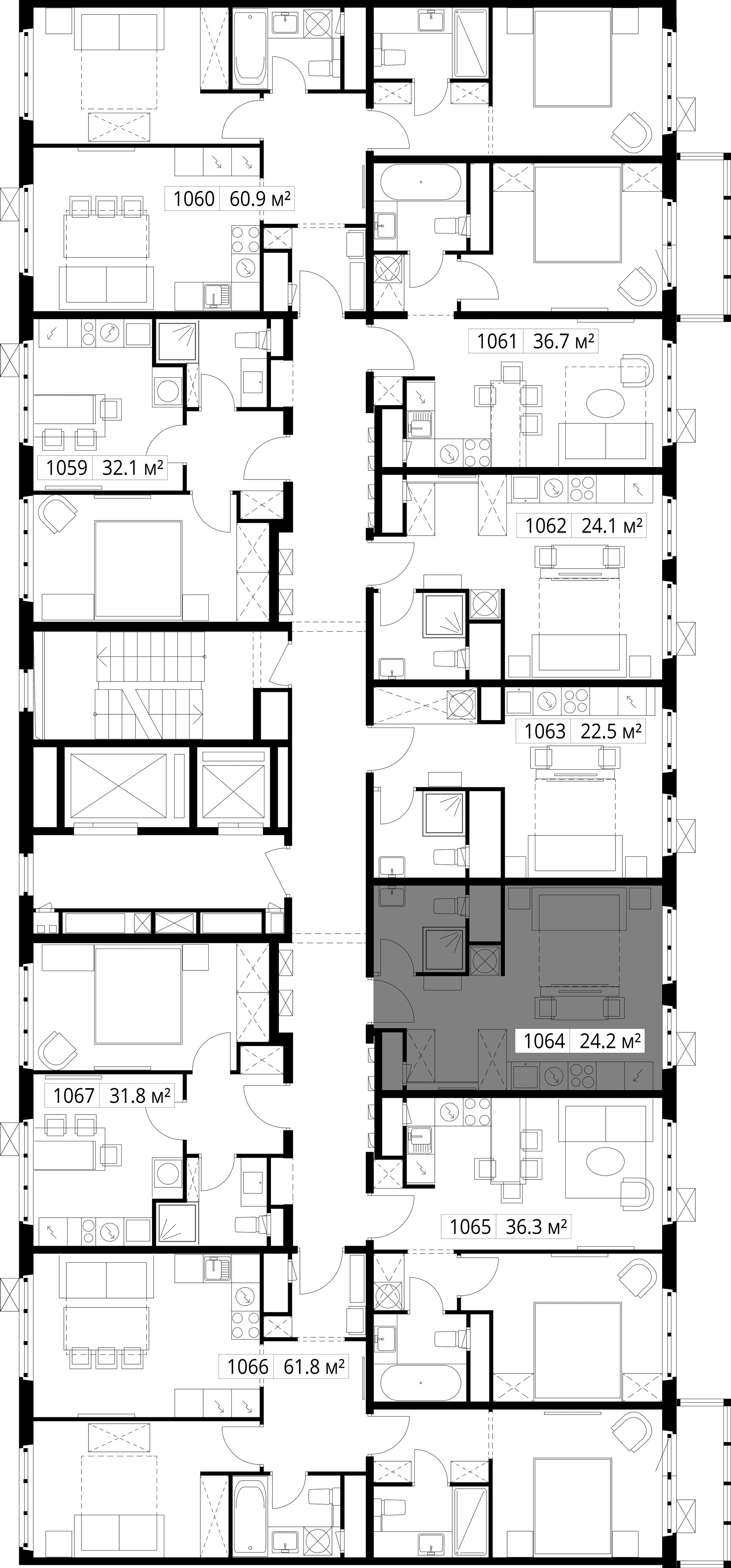9-комн. Квартира 24.20 м², 142701, Московская область