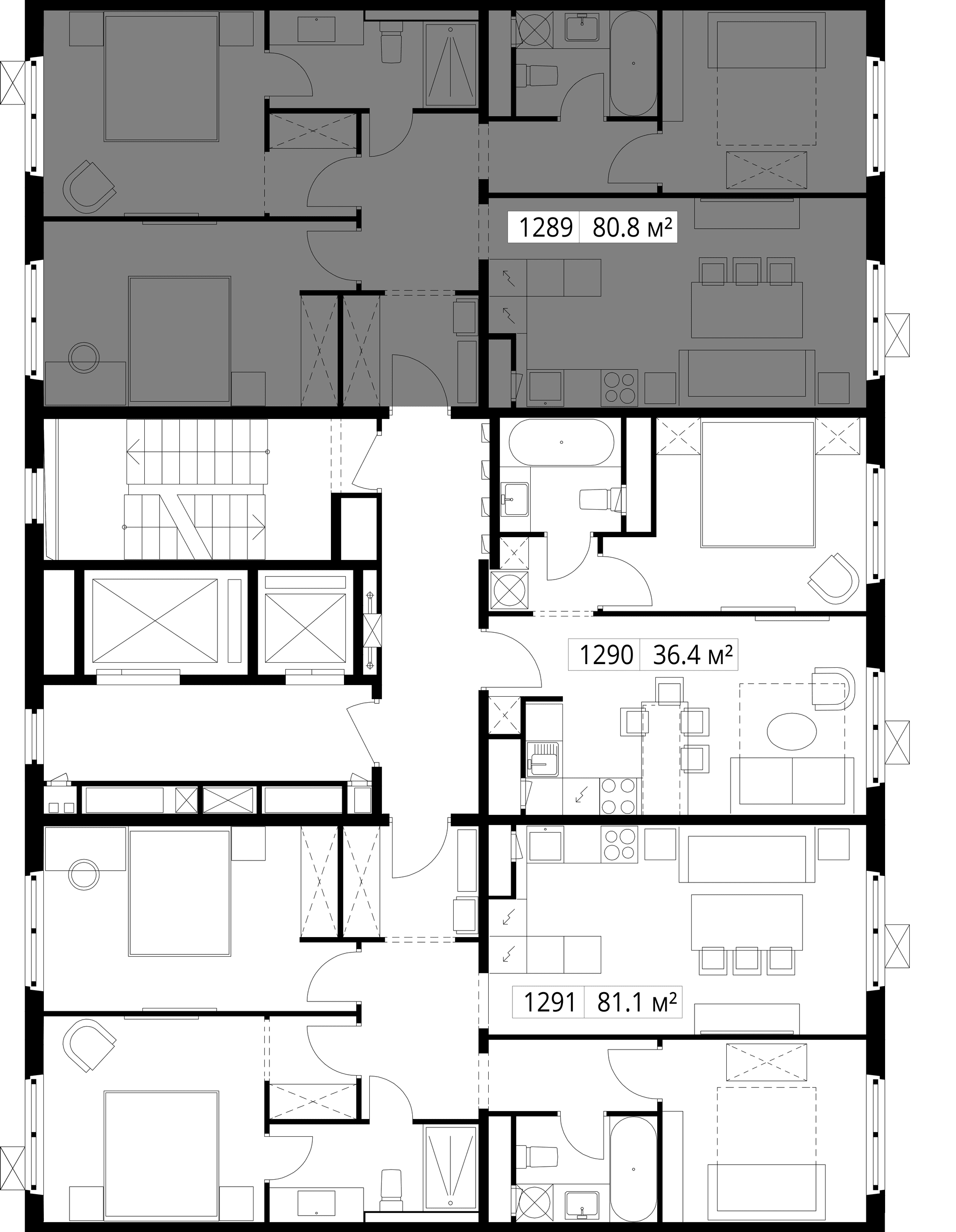 3-комн. Квартира 80.80 м², 142701, Московская область