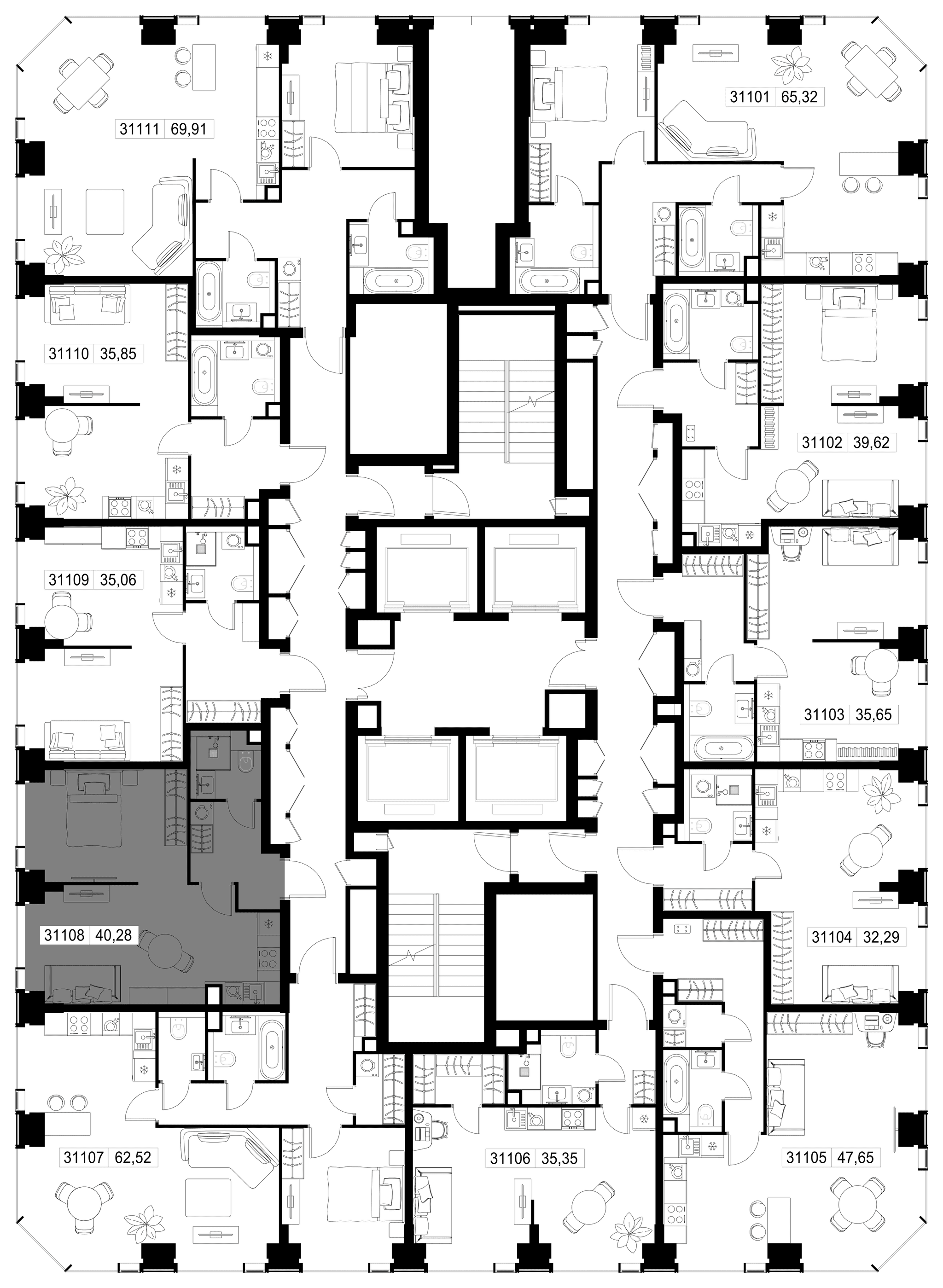 1-комн. Квартира 40.28 м², г. Москва, Вишнёвая улица