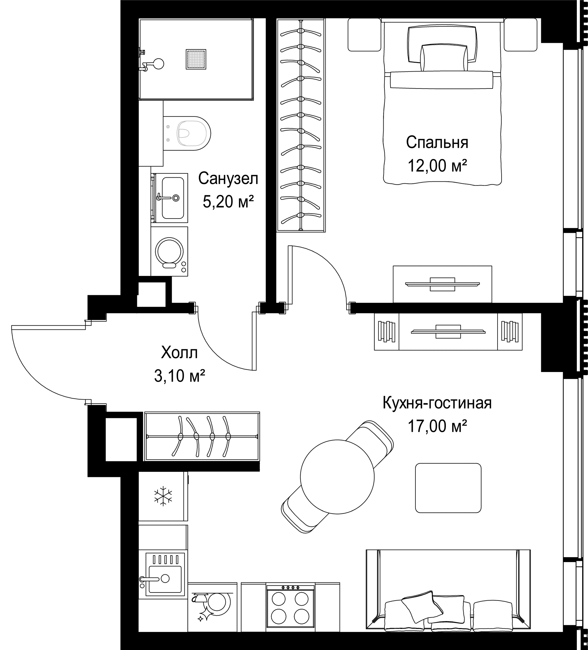 1-комн. Квартира 37.30 м², г. Москва, Вишнёвая улица