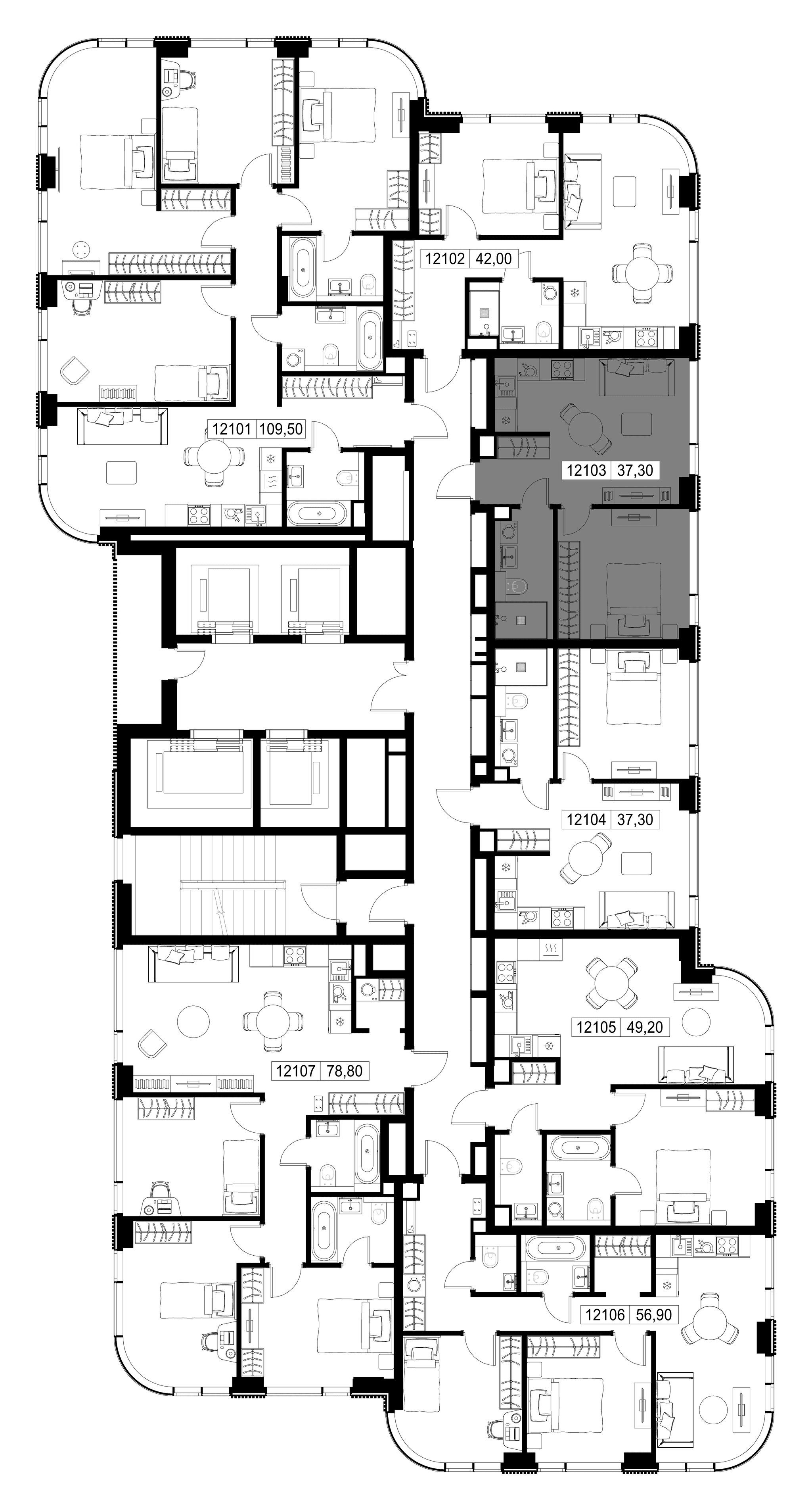 1-комн. Квартира 37.30 м², г. Москва, Вишнёвая улица