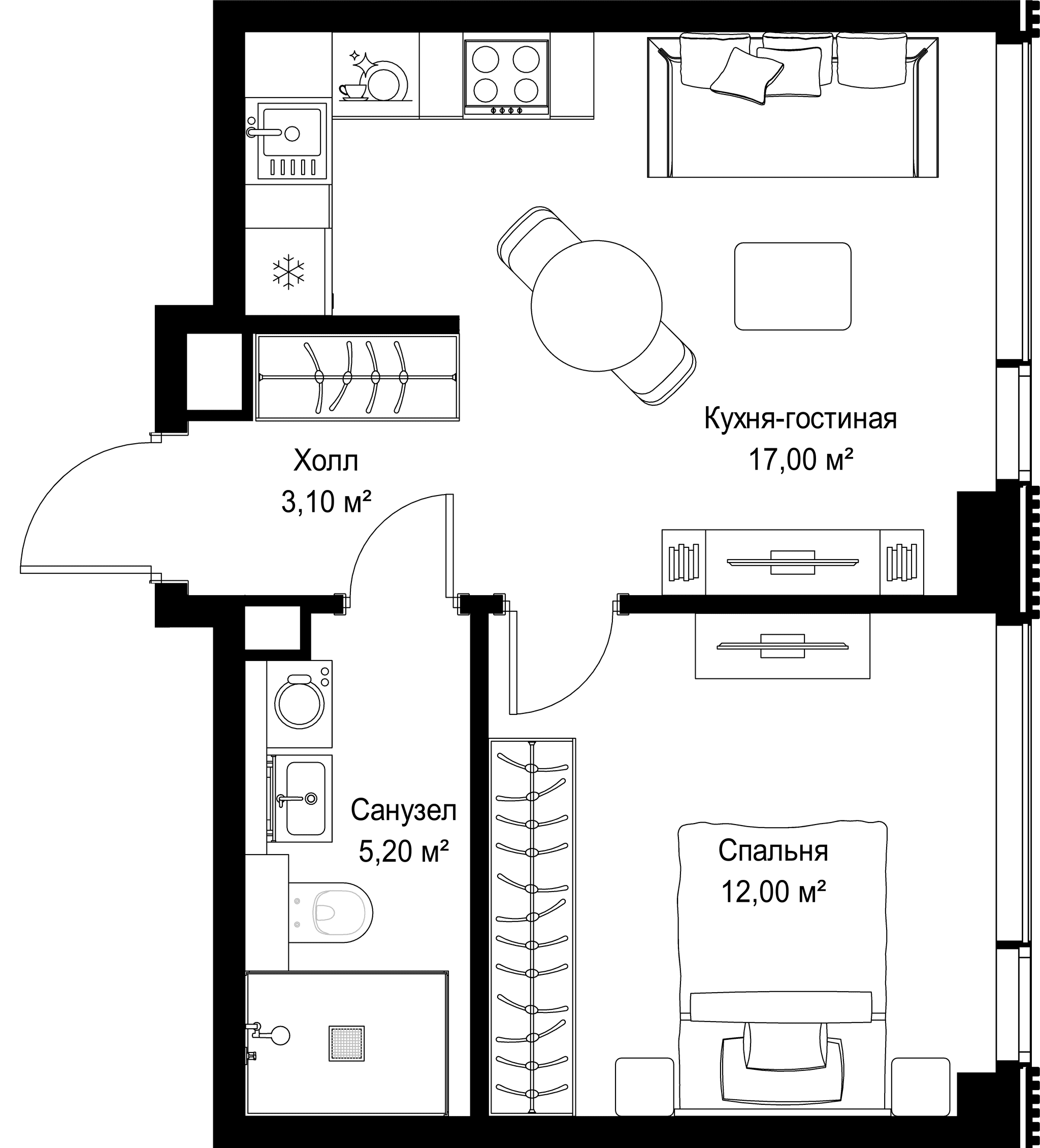 1-комн. Квартира 37.30 м², г. Москва, Вишнёвая улица