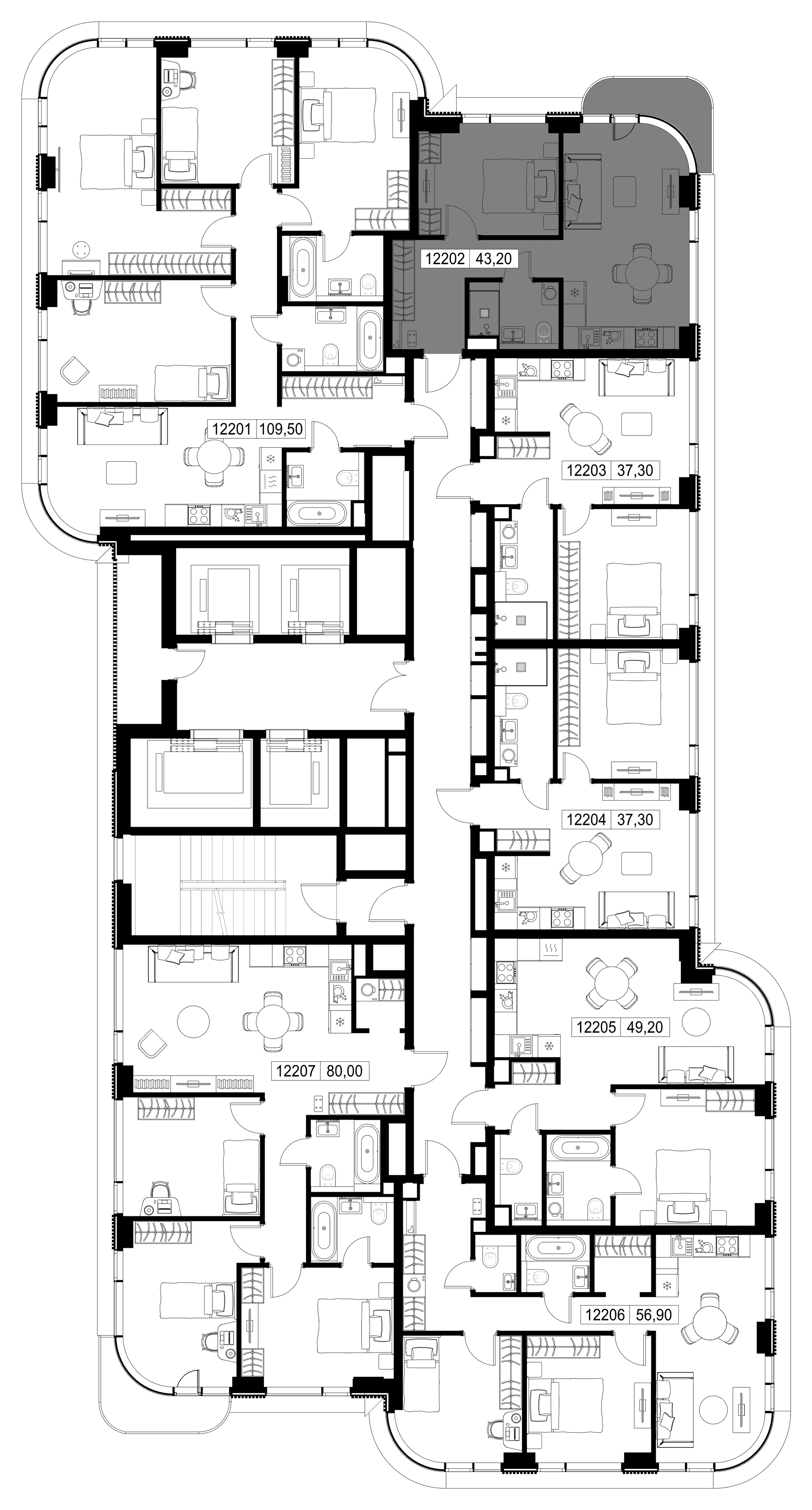 1-комн. Квартира 43.20 м², г. Москва, Вишнёвая улица