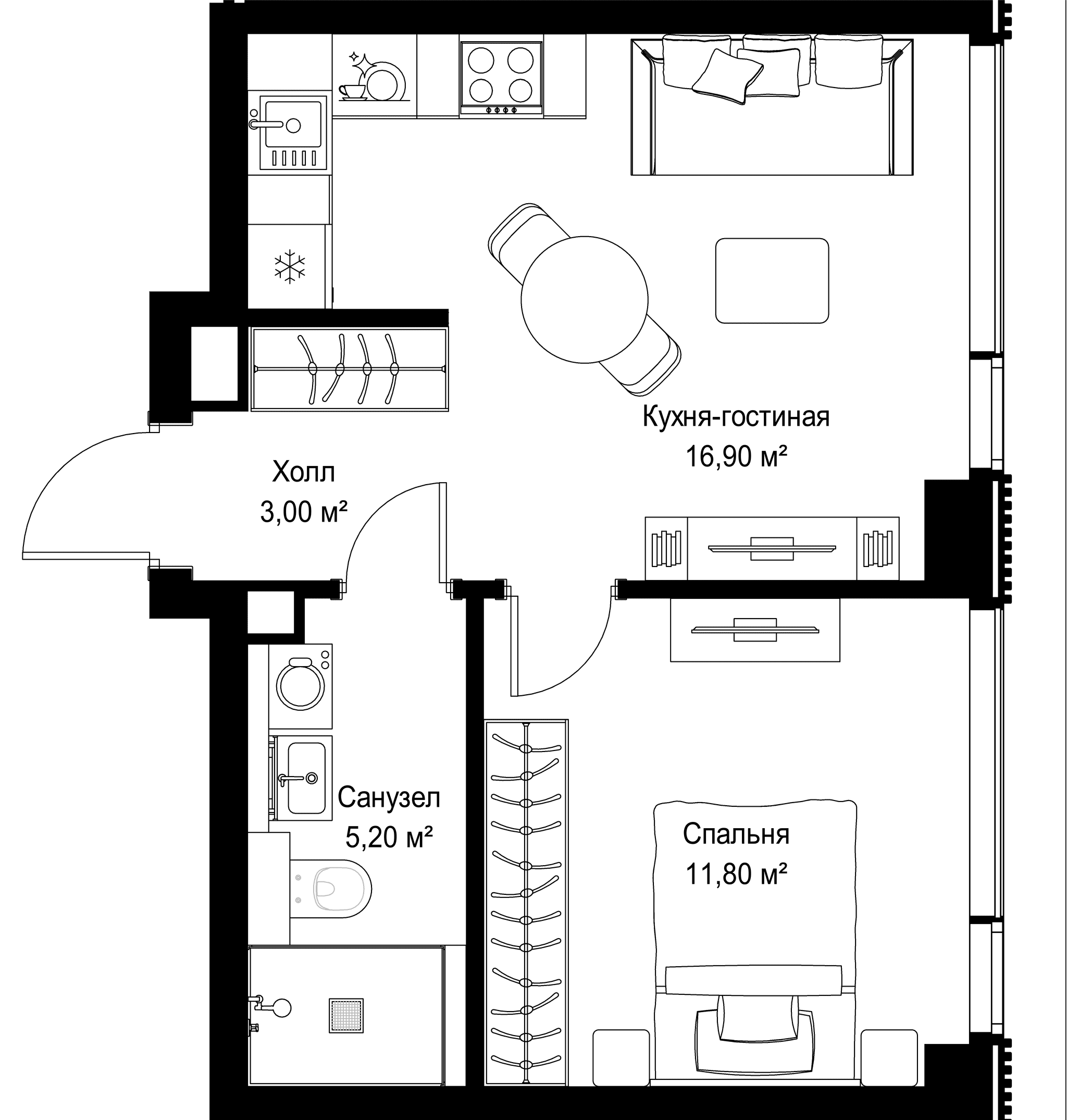 1-комн. Квартира 36.90 м², г. Москва, Вишнёвая улица