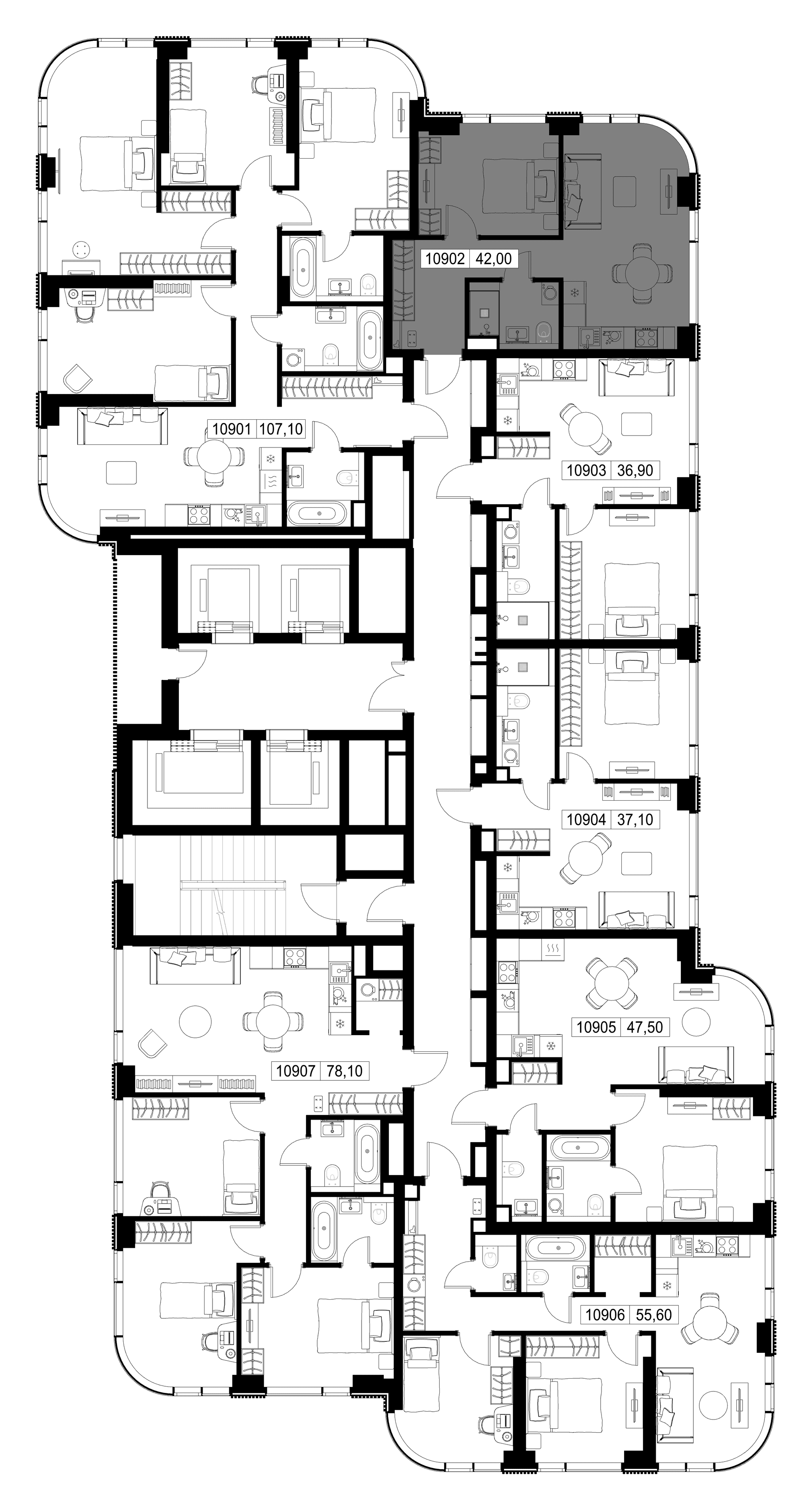 1-комн. Квартира 42.00 м², г. Москва, Вишнёвая улица
