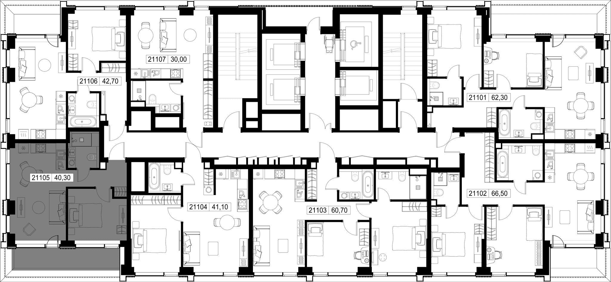 1-комн. Квартира 40.30 м², г. Москва, Вишнёвая улица