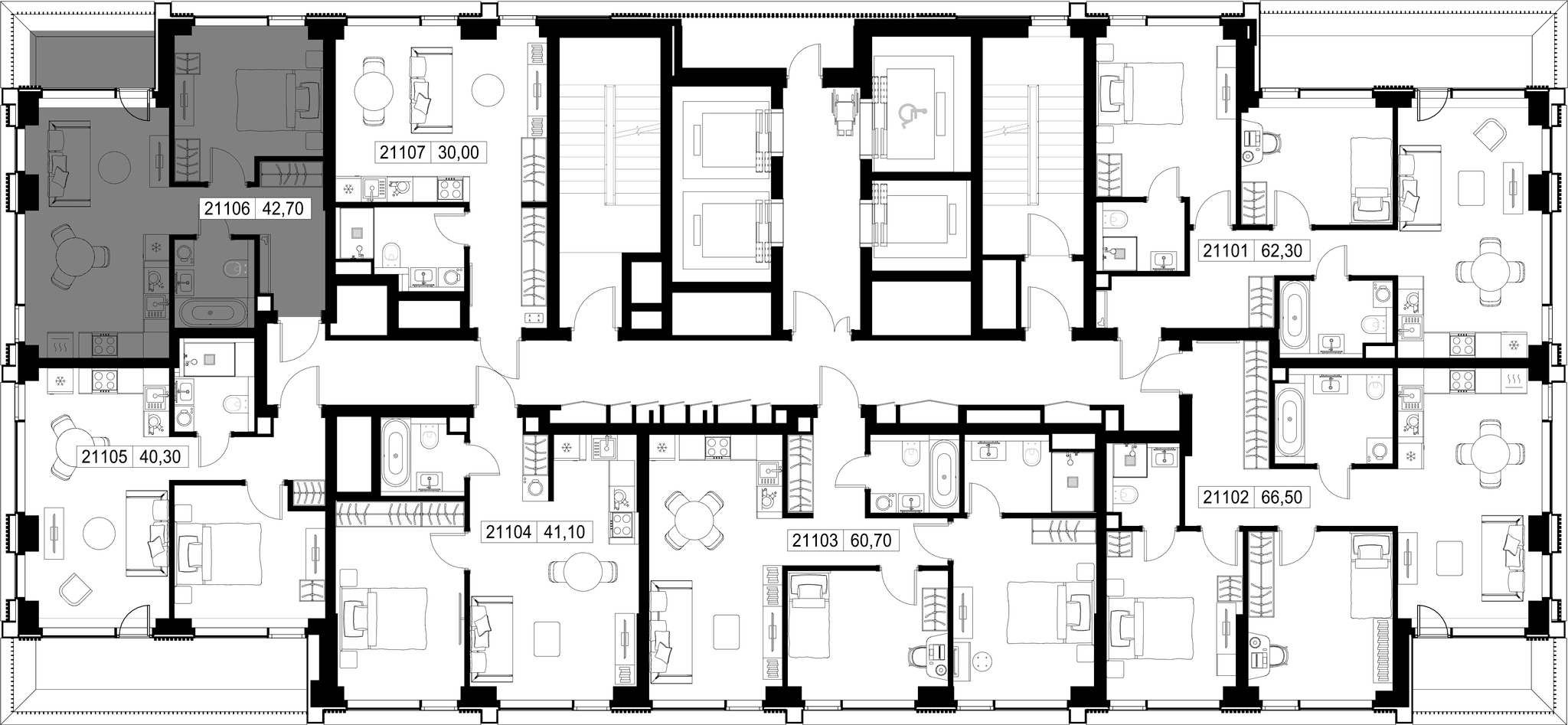 1-комн. Квартира 42.70 м², г. Москва, Вишнёвая улица