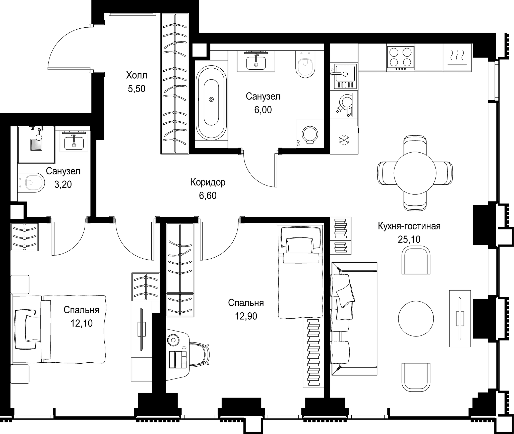 2-комн. Квартира 71.40 м², г. Москва, Вишнёвая улица