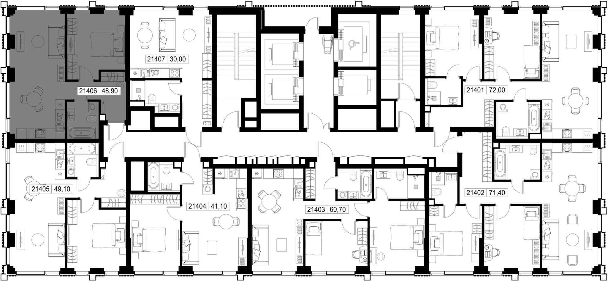1-комн. Квартира 48.90 м², г. Москва, Вишнёвая улица