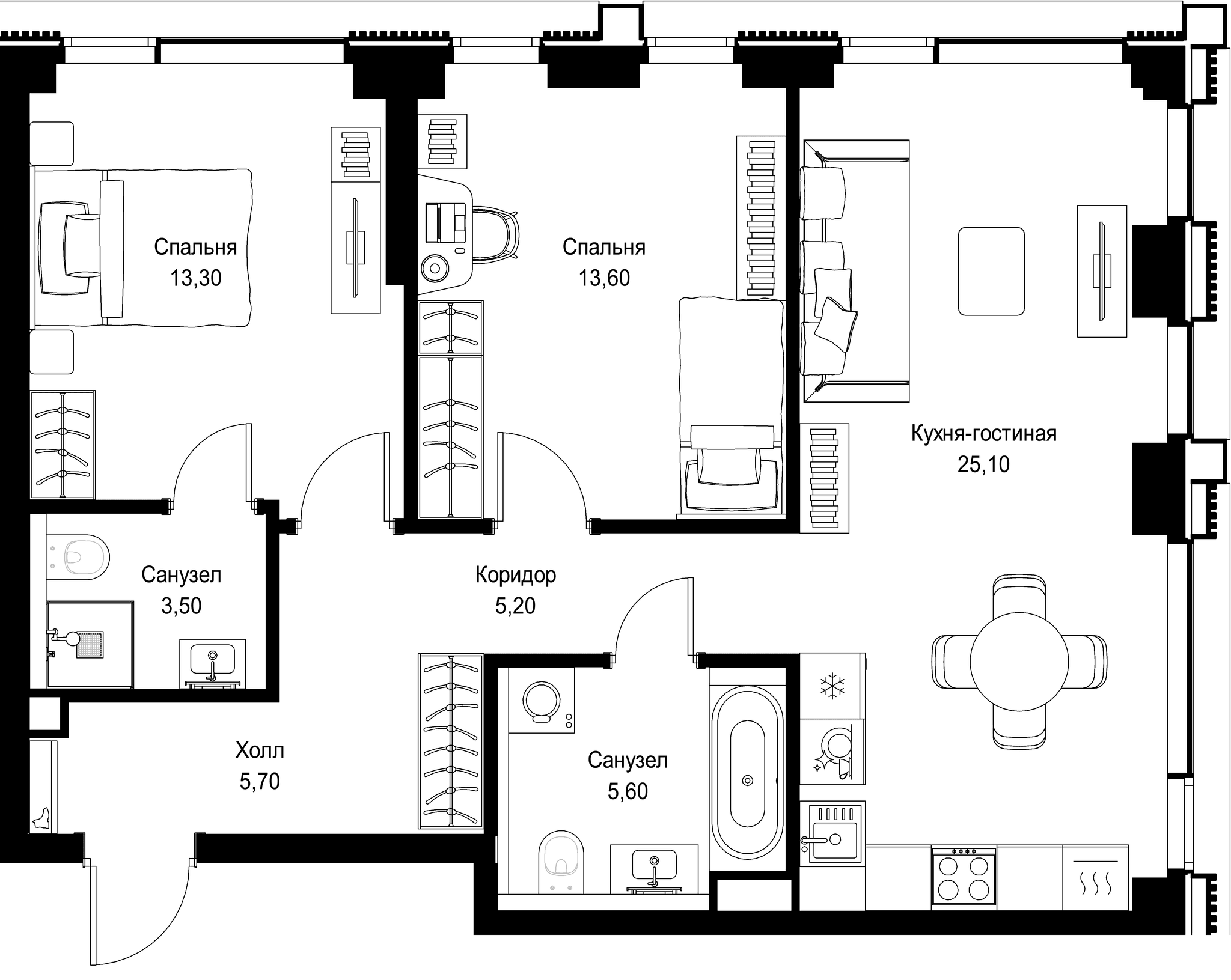 2-комн. Квартира 72.00 м², г. Москва, Вишнёвая улица