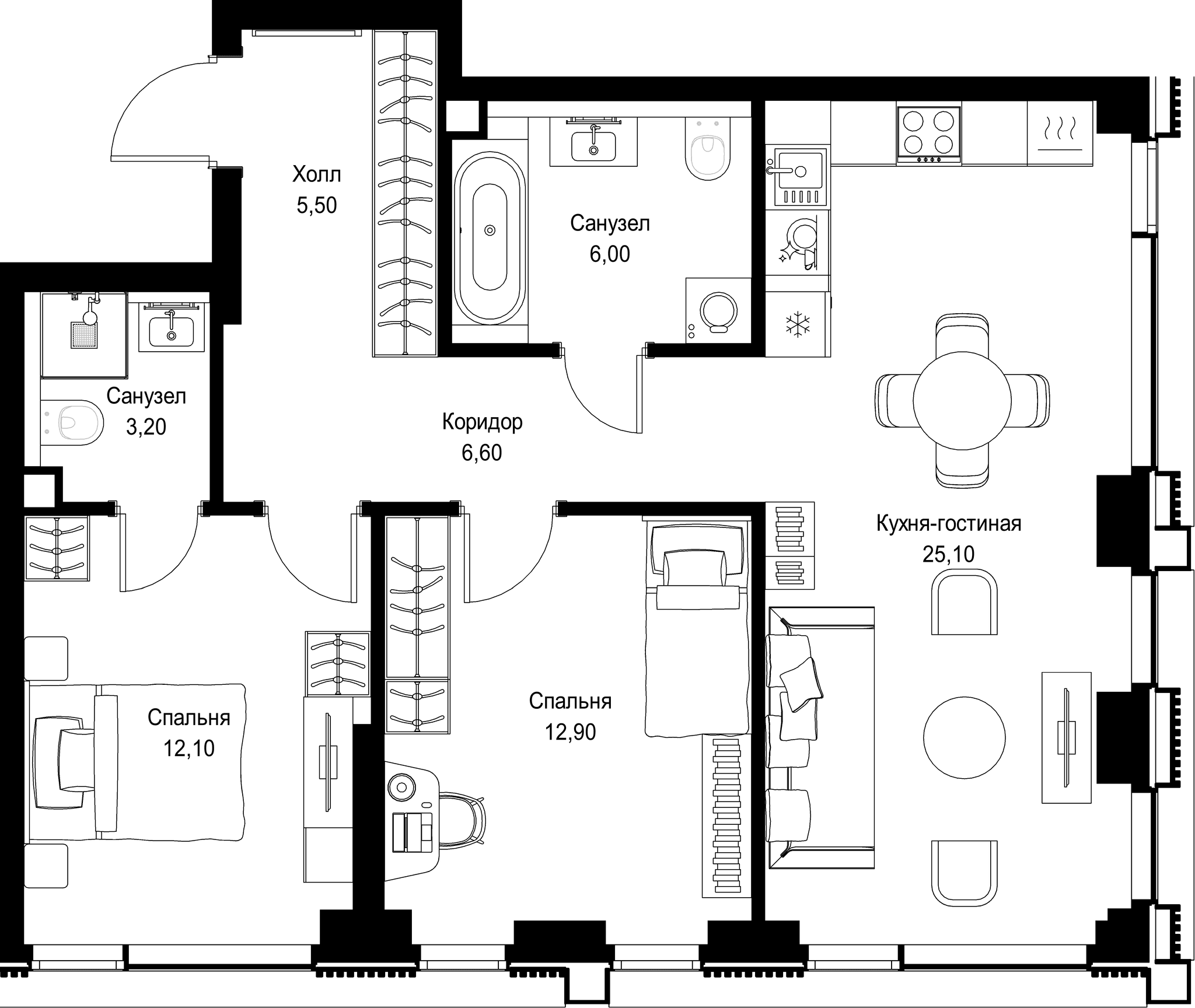 2-комн. Квартира 71.40 м², г. Москва, Вишнёвая улица