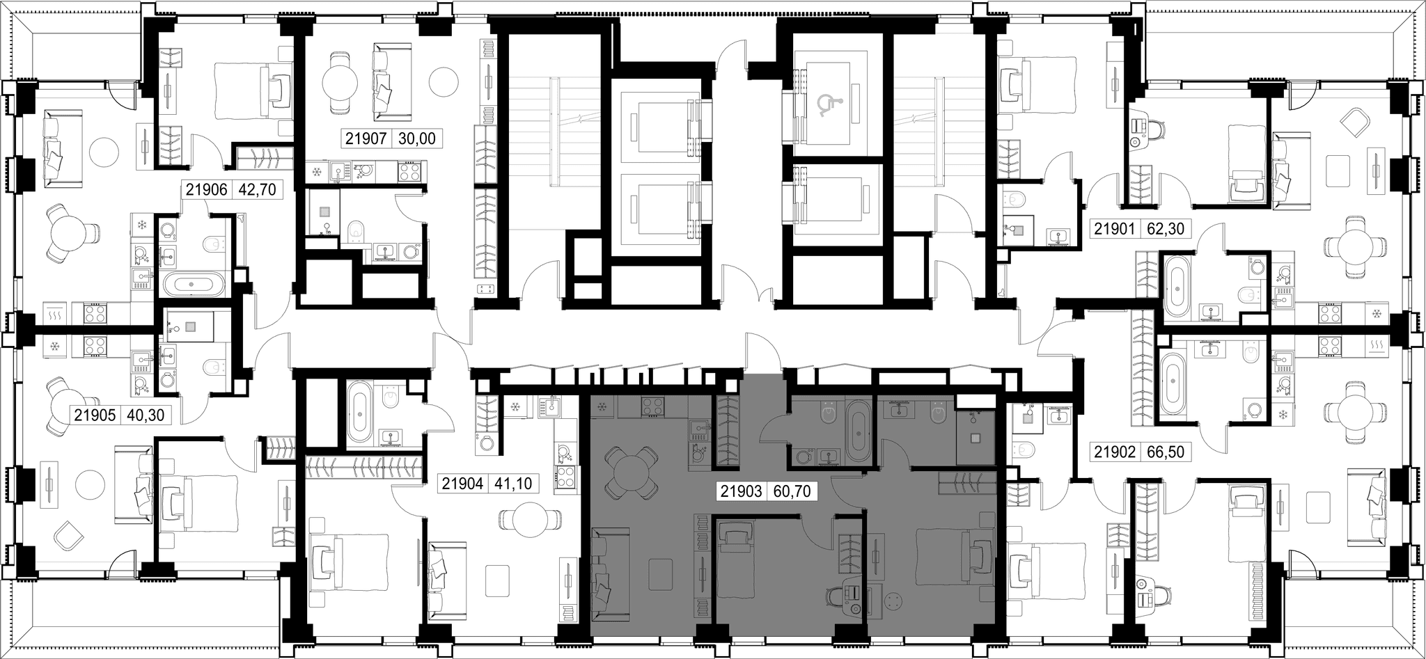 2-комн. Квартира 60.70 м², г. Москва, Вишнёвая улица