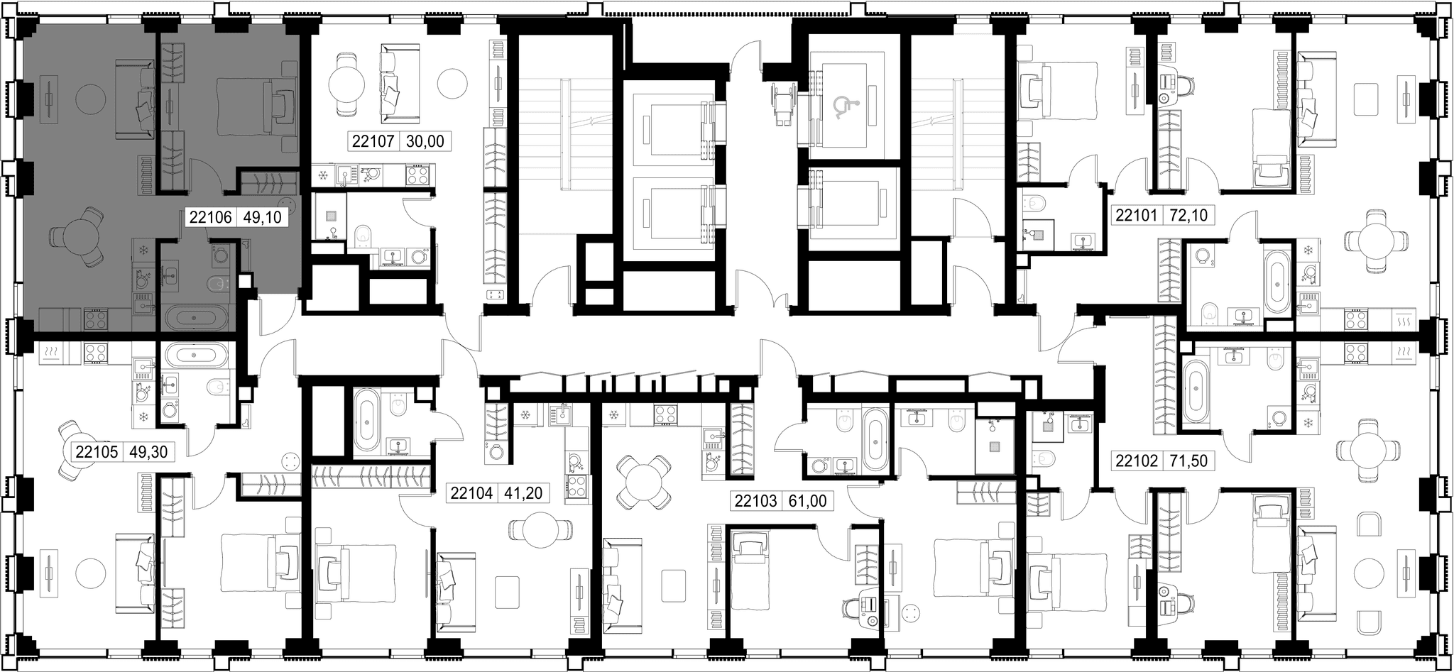 1-комн. Квартира 49.10 м², г. Москва, Вишнёвая улица
