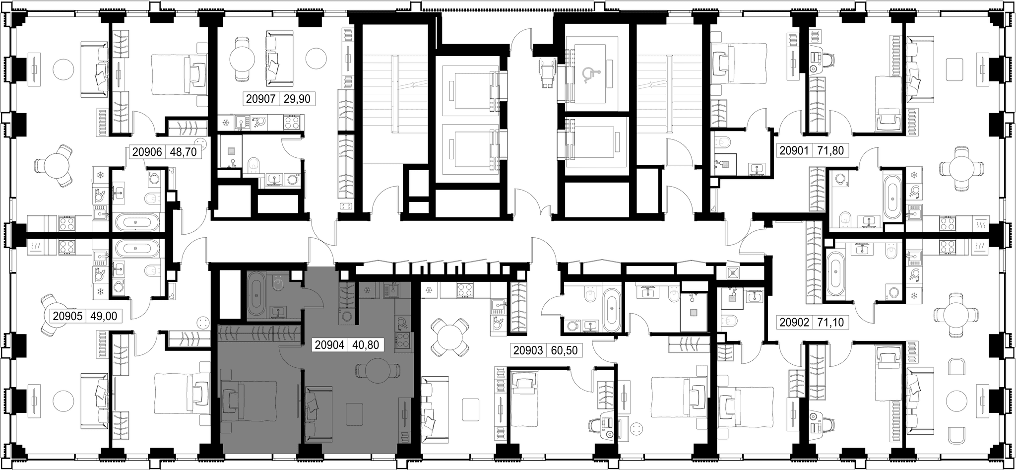 1-комн. Квартира 40.80 м², г. Москва, Вишнёвая улица