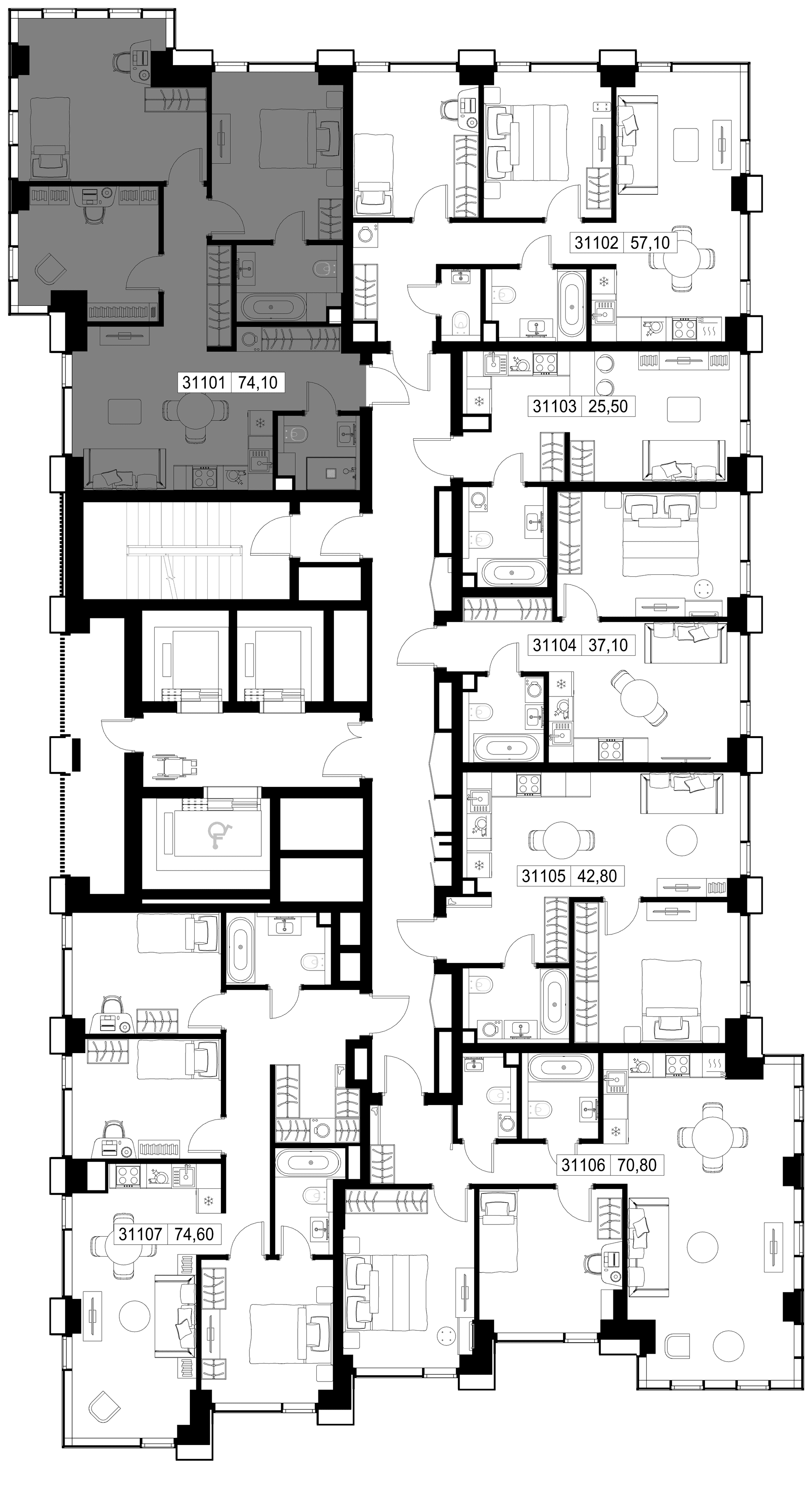 3-комн. Квартира 74.10 м², г. Москва, Вишнёвая улица