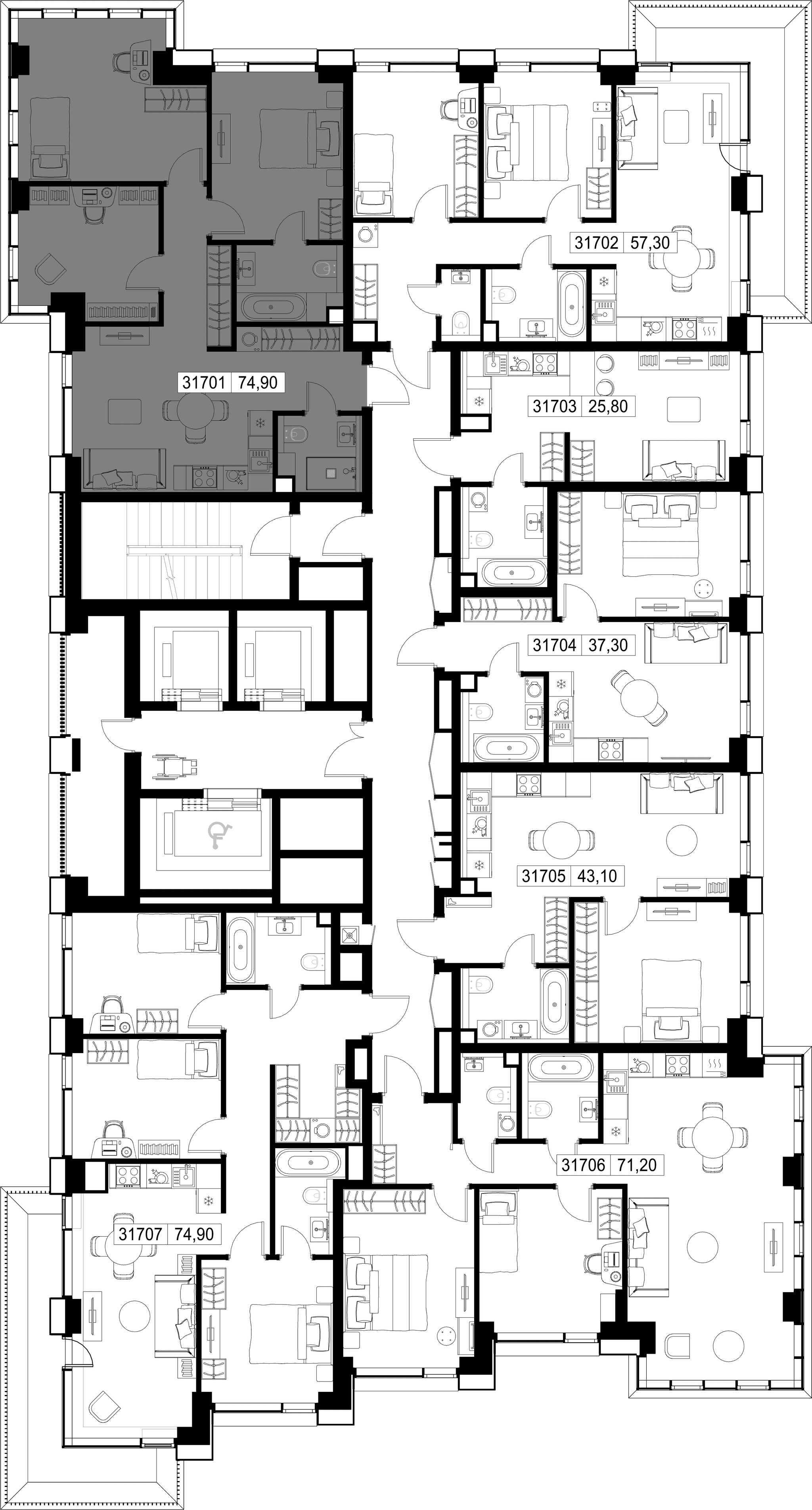3-комн. Квартира 74.90 м², г. Москва, Вишнёвая улица