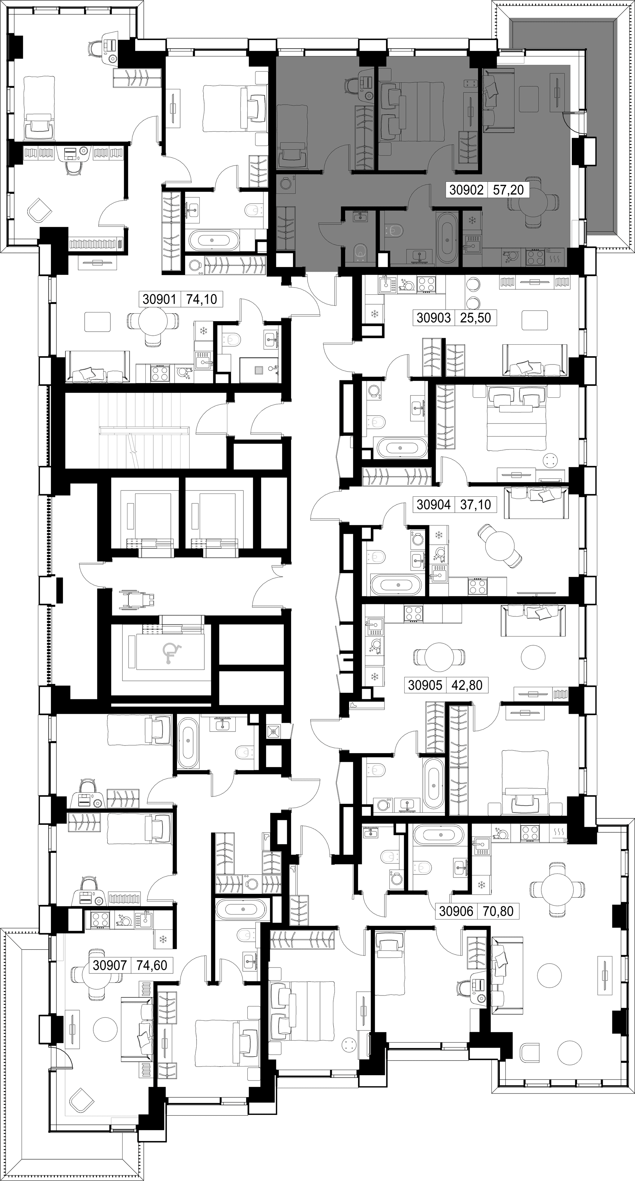 2-комн. Квартира 57.20 м², г. Москва, Вишнёвая улица