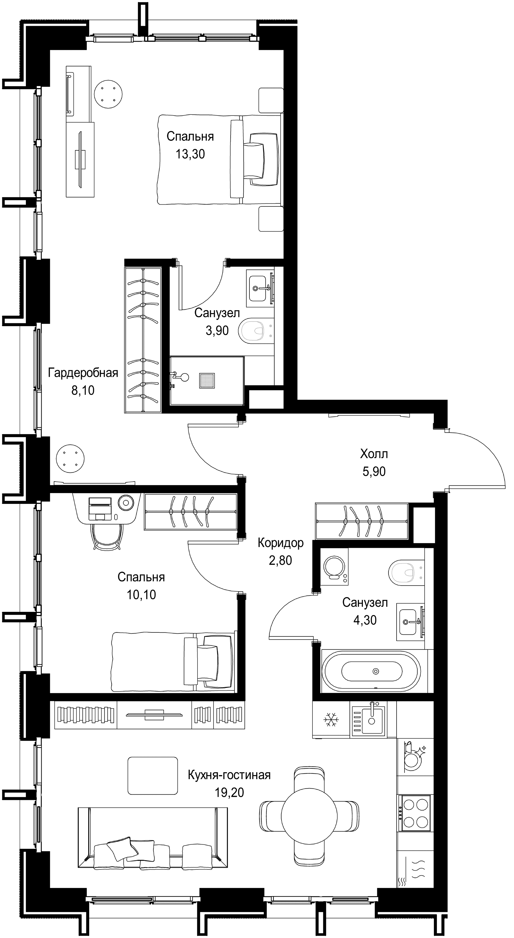 2-комн. Квартира 67.60 м², г. Москва, Вишнёвая улица