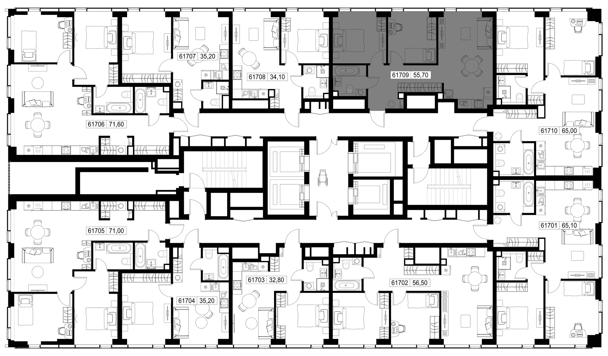 2-комн. Квартира 55.70 м², г. Москва, Вишнёвая улица
