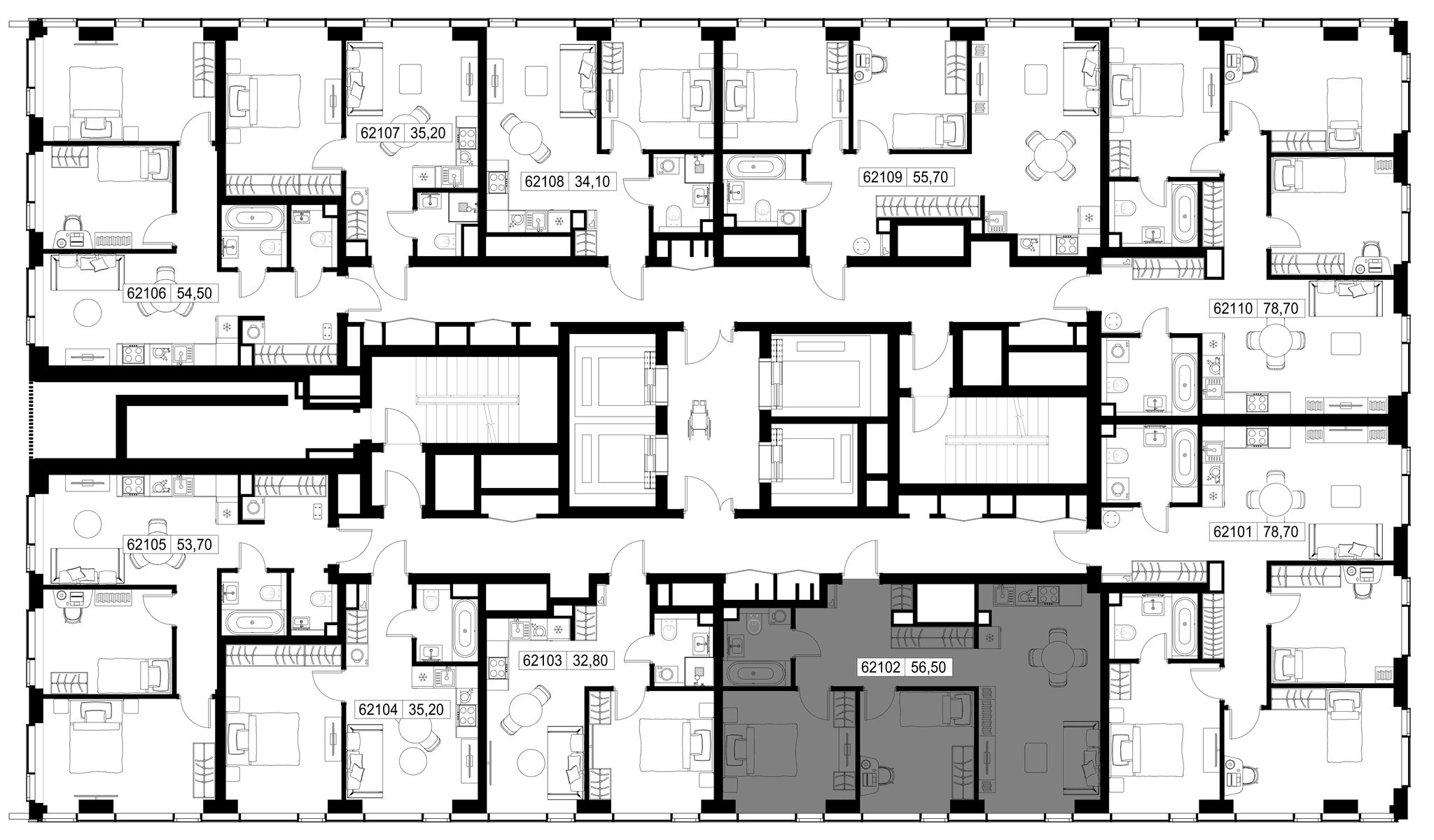 2-комн. Квартира 56.50 м², г. Москва, Вишнёвая улица