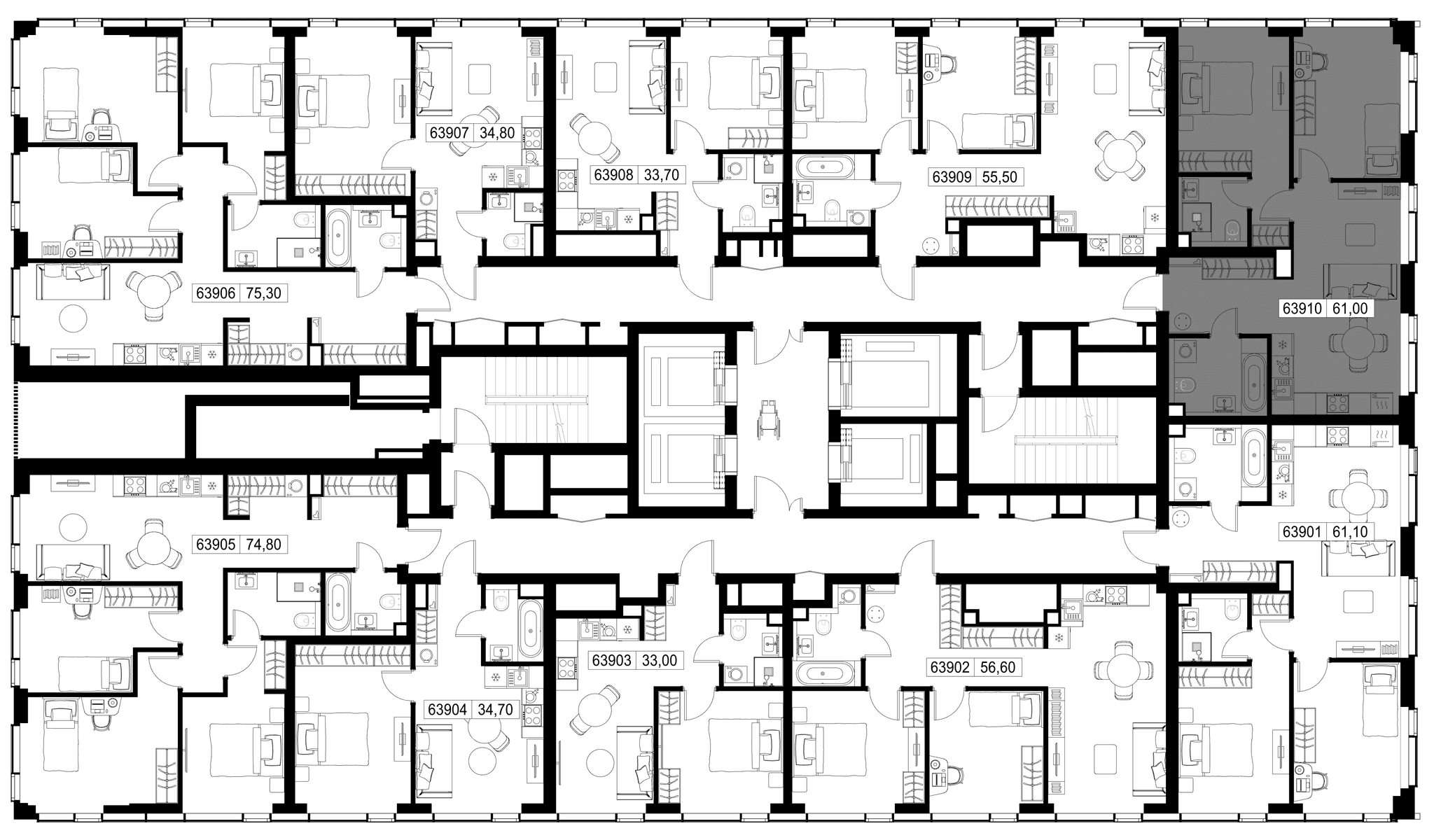 2-комн. Квартира 61.00 м², г. Москва, Вишнёвая улица