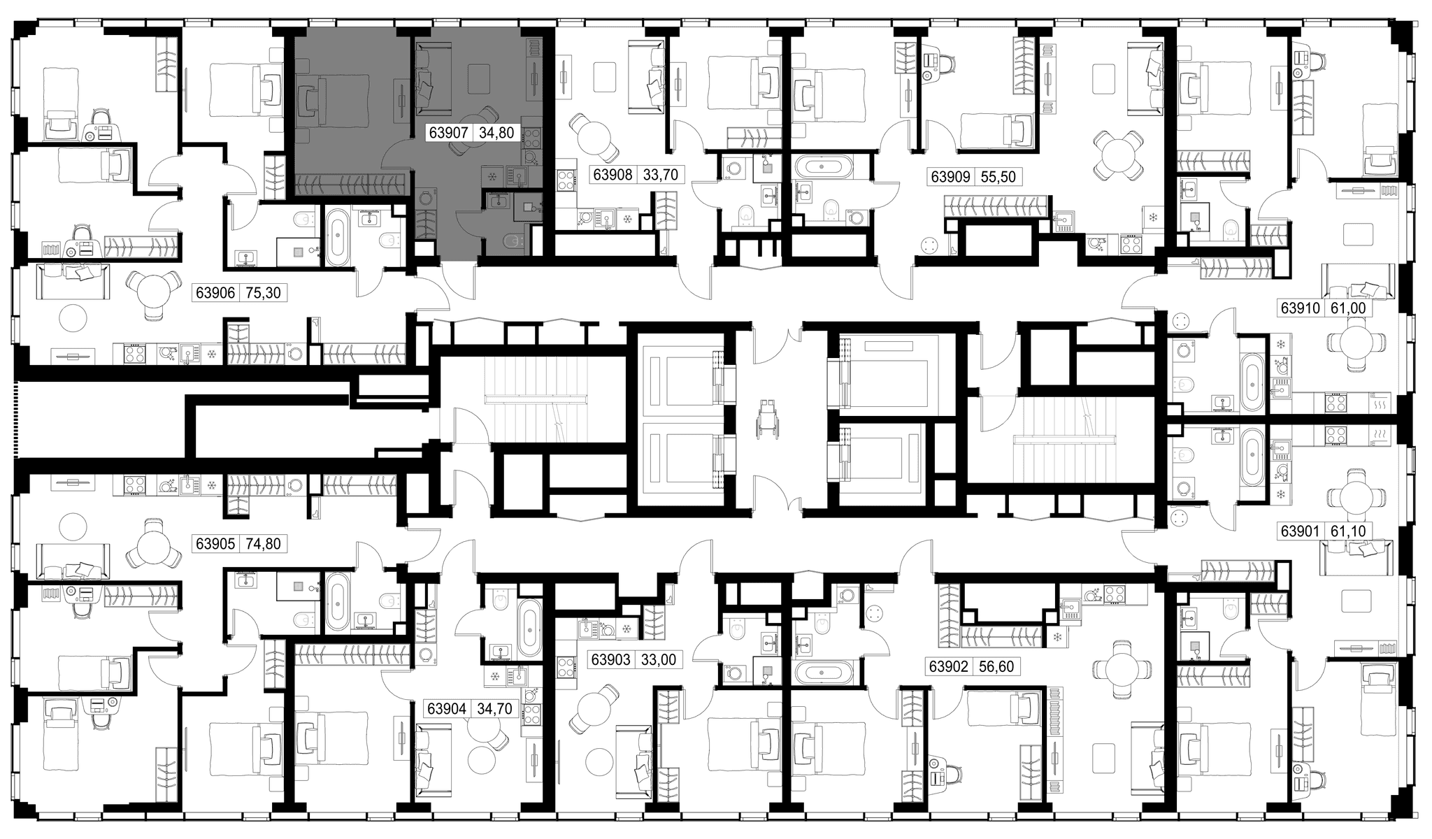 1-комн. Квартира 34.80 м², г. Москва, Вишнёвая улица