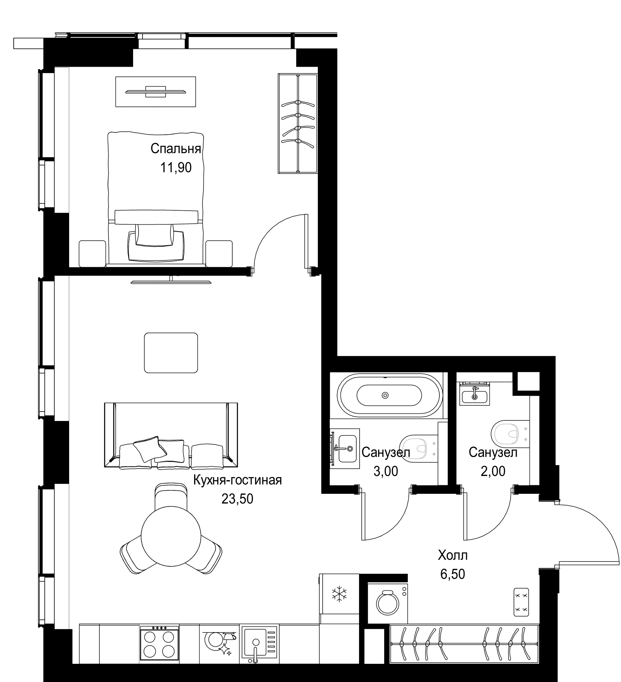 1-комн. Квартира 46.90 м², г. Москва, Вишнёвая улица