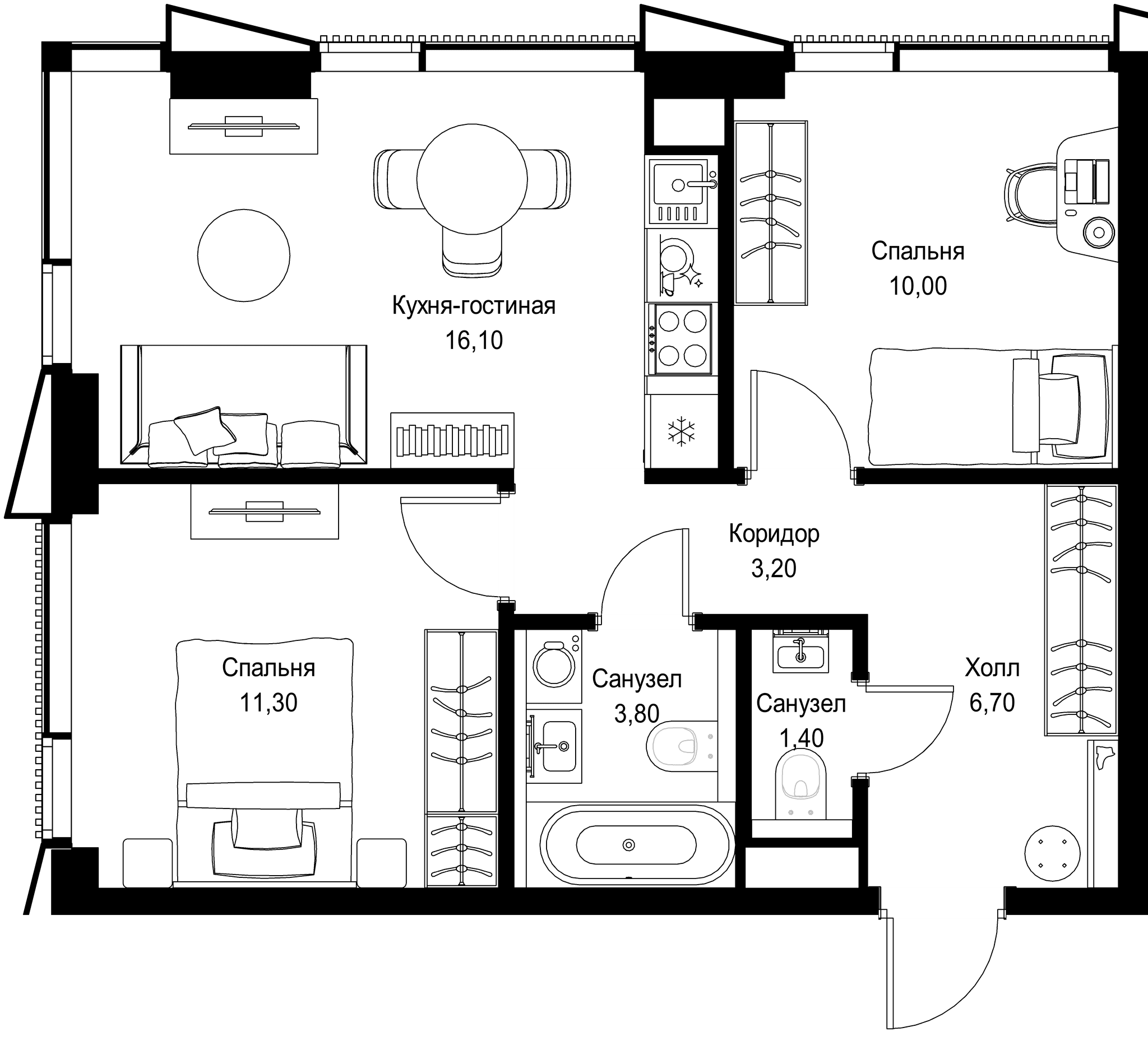 2-комн. Квартира 52.50 м², г. Москва, Вишнёвая улица