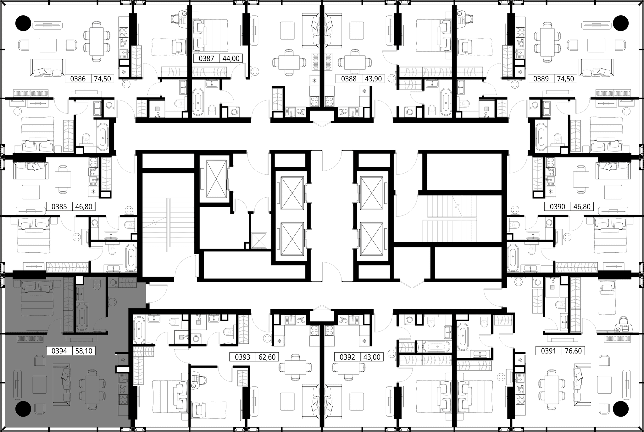 1-комн. Квартира 58.10 м², Россия, Москва