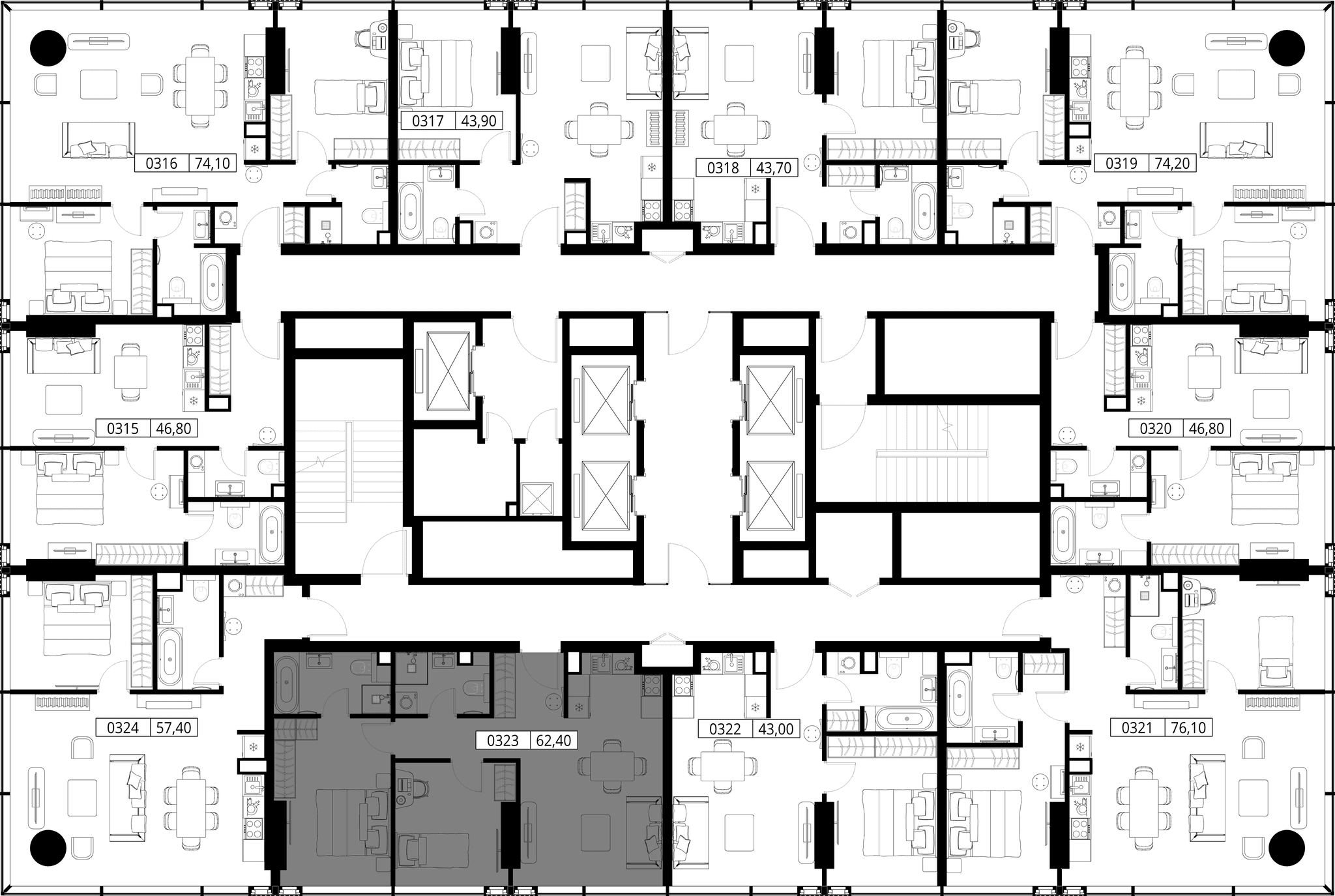 2-комн. Квартира 62.40 м², Россия, Москва
