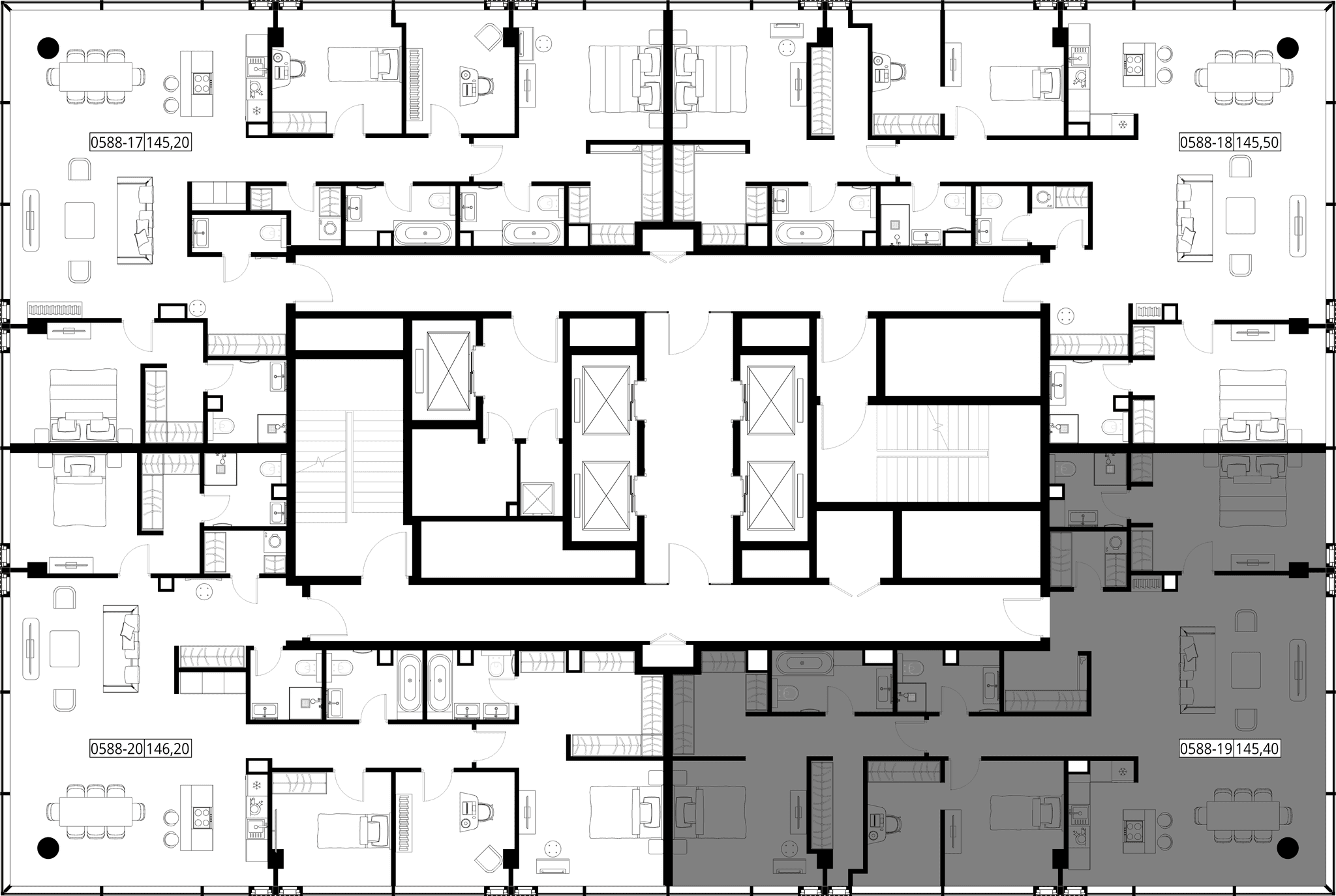 3-комн. Квартира 145.40 м², Россия, Москва