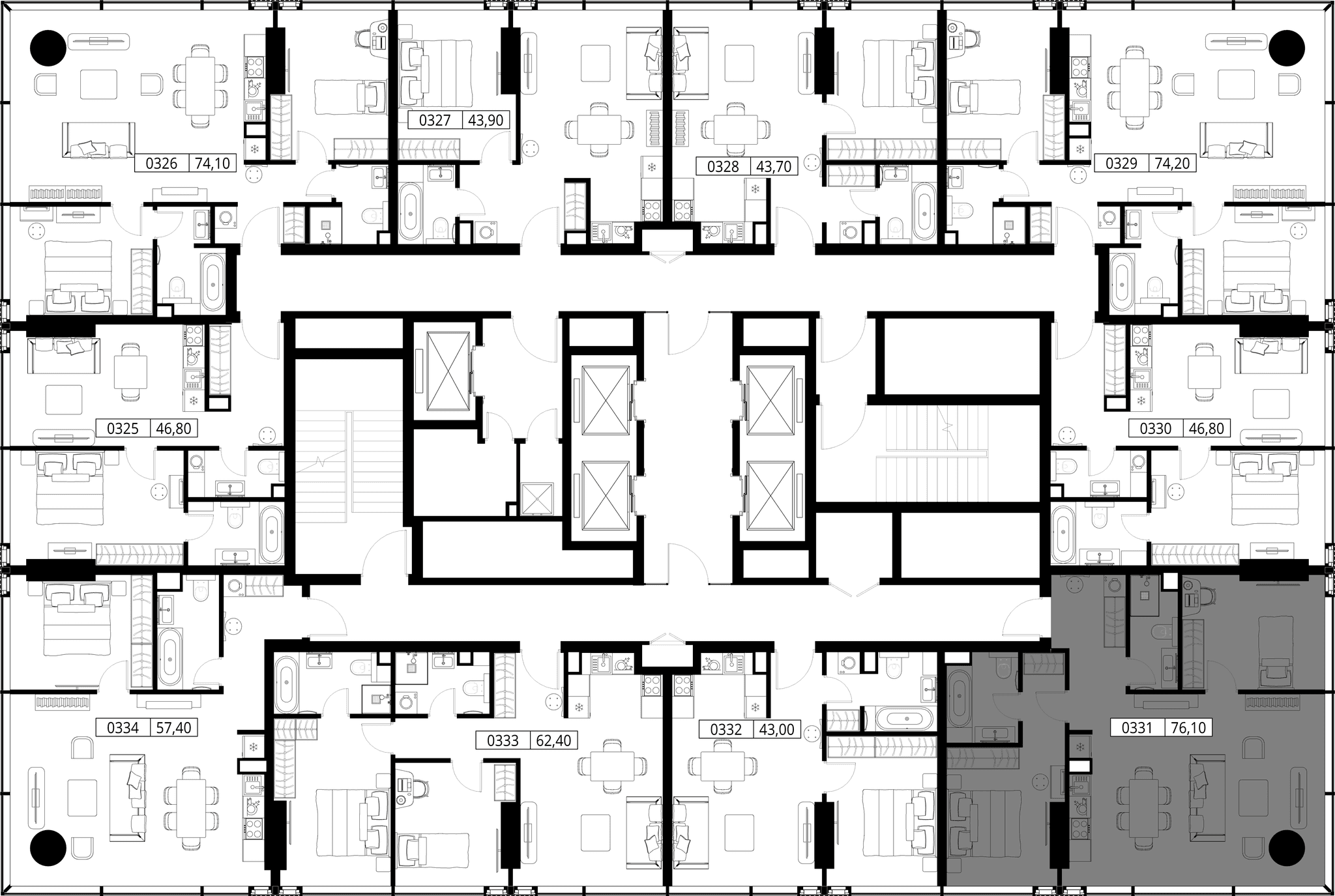 2-комн. Квартира 76.10 м², Россия, Москва