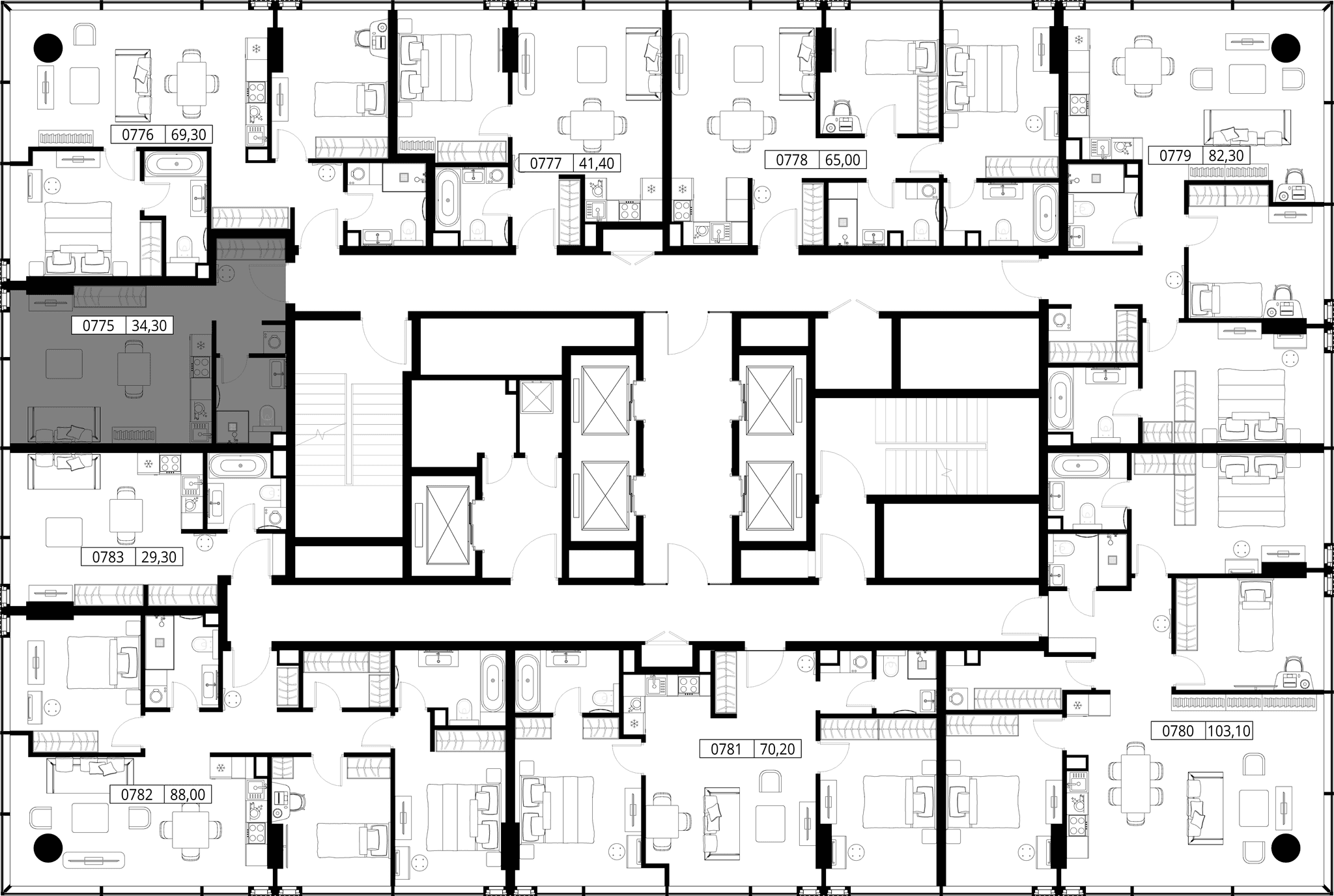9-комн. Квартира 34.30 м², Россия, Москва