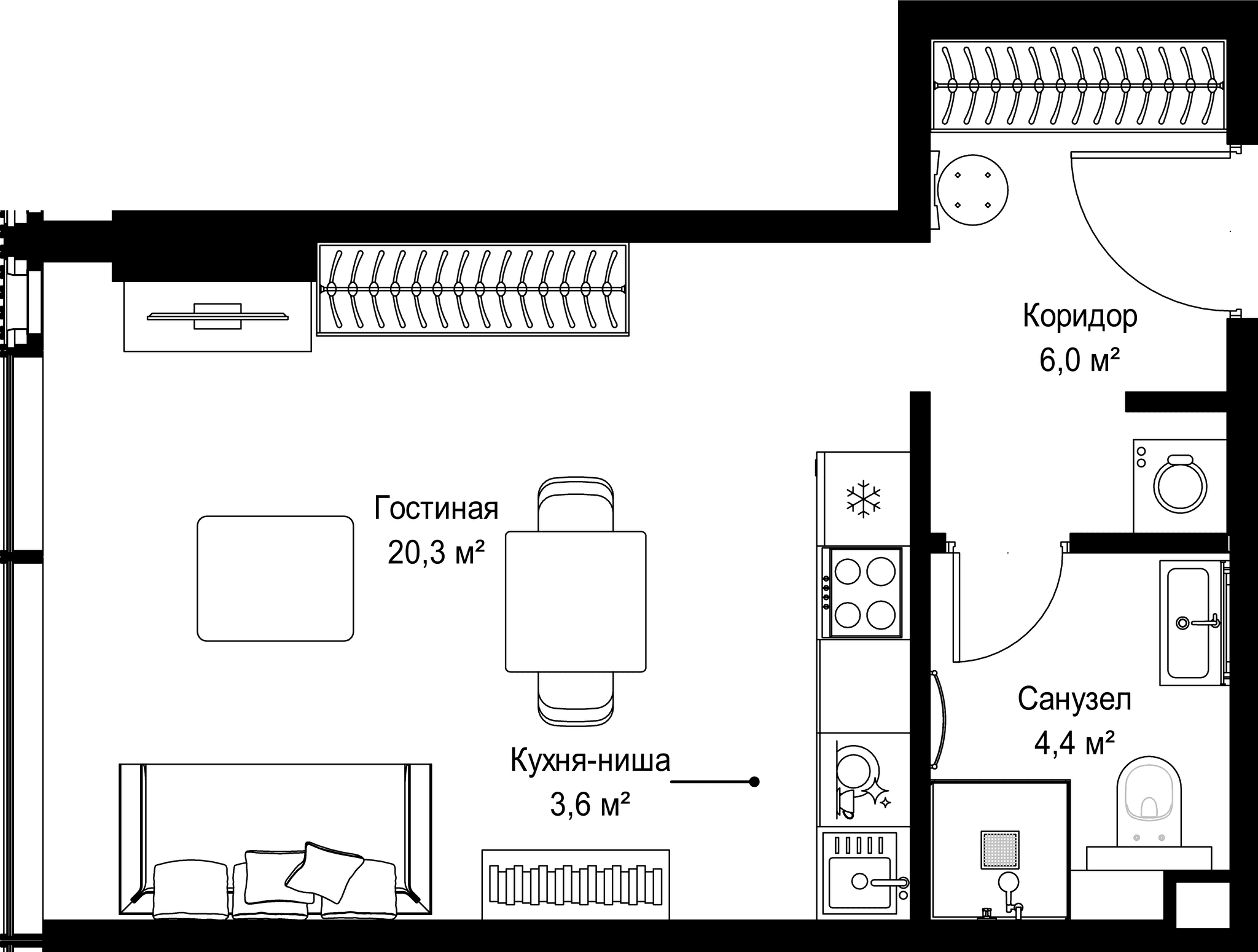 9-комн. Квартира 34.30 м², Россия, Москва