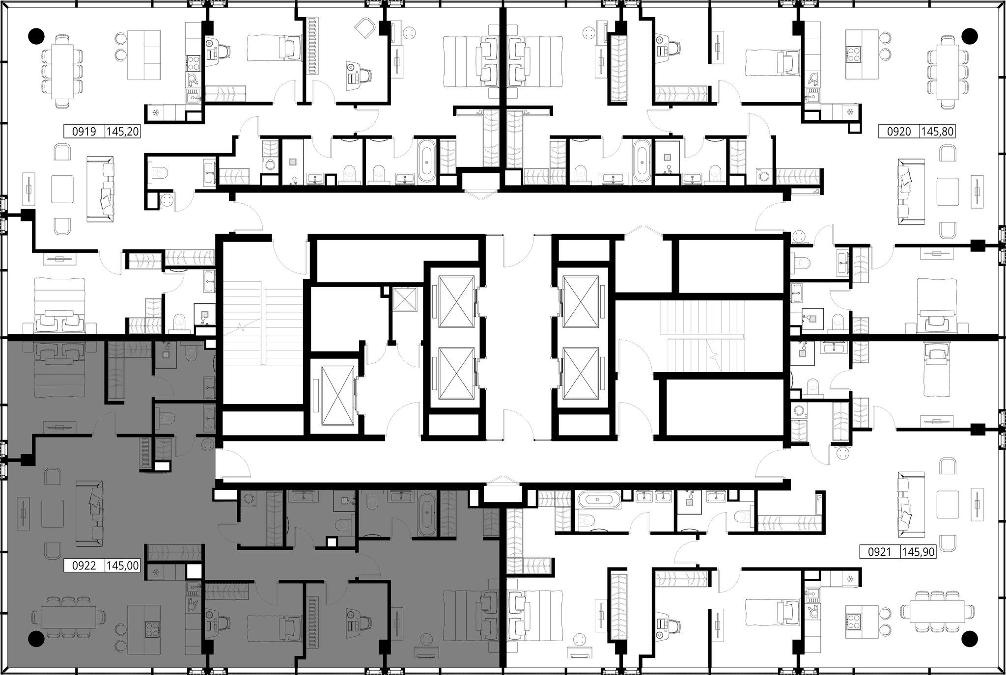 4-комн. Квартира 145.00 м², Россия, Москва