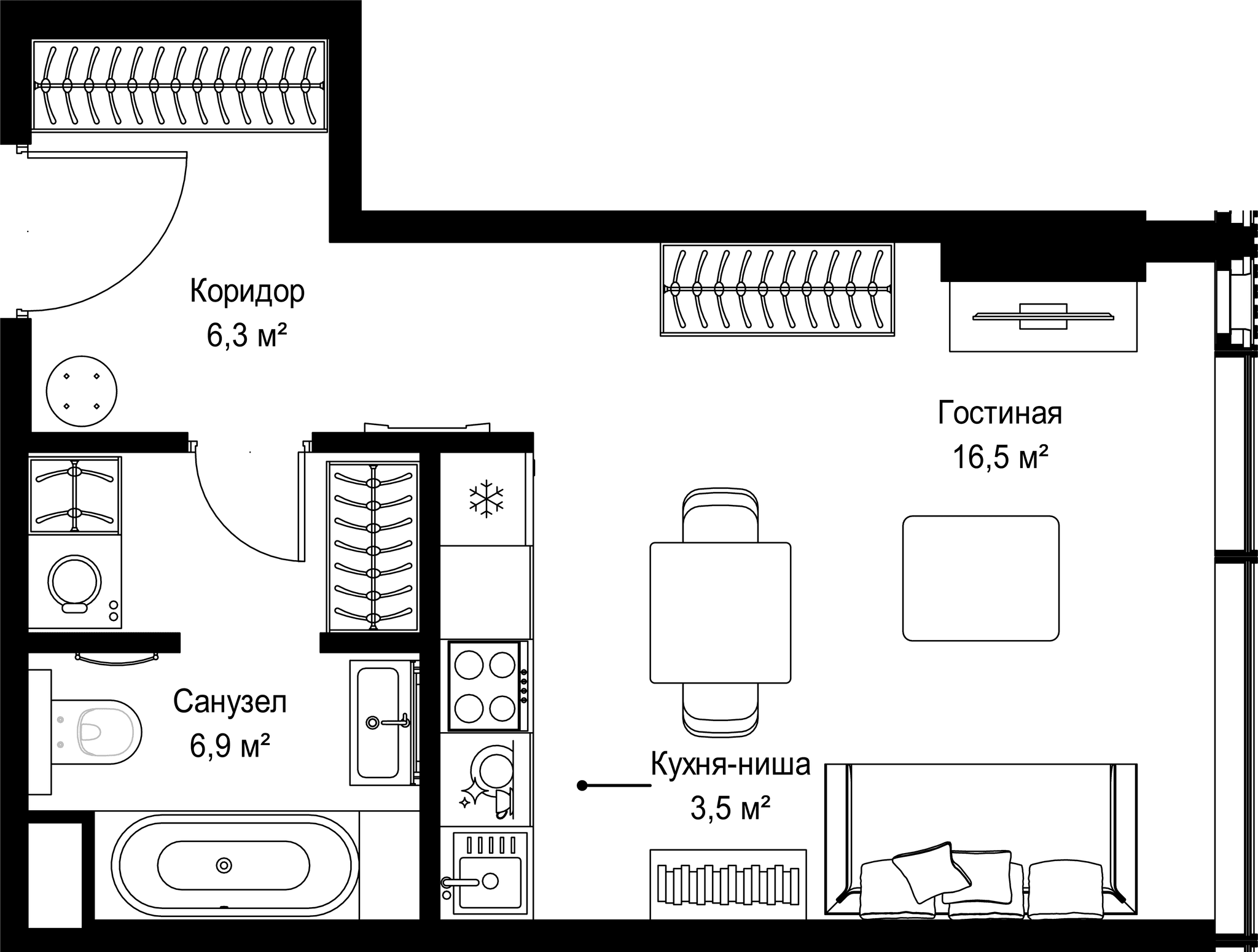 9-комн. Квартира 33.20 м², Россия, Москва