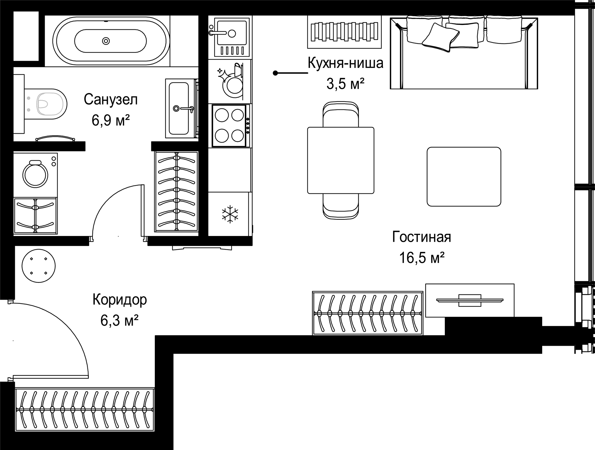 9-комн. Квартира 33.20 м², Россия, Москва