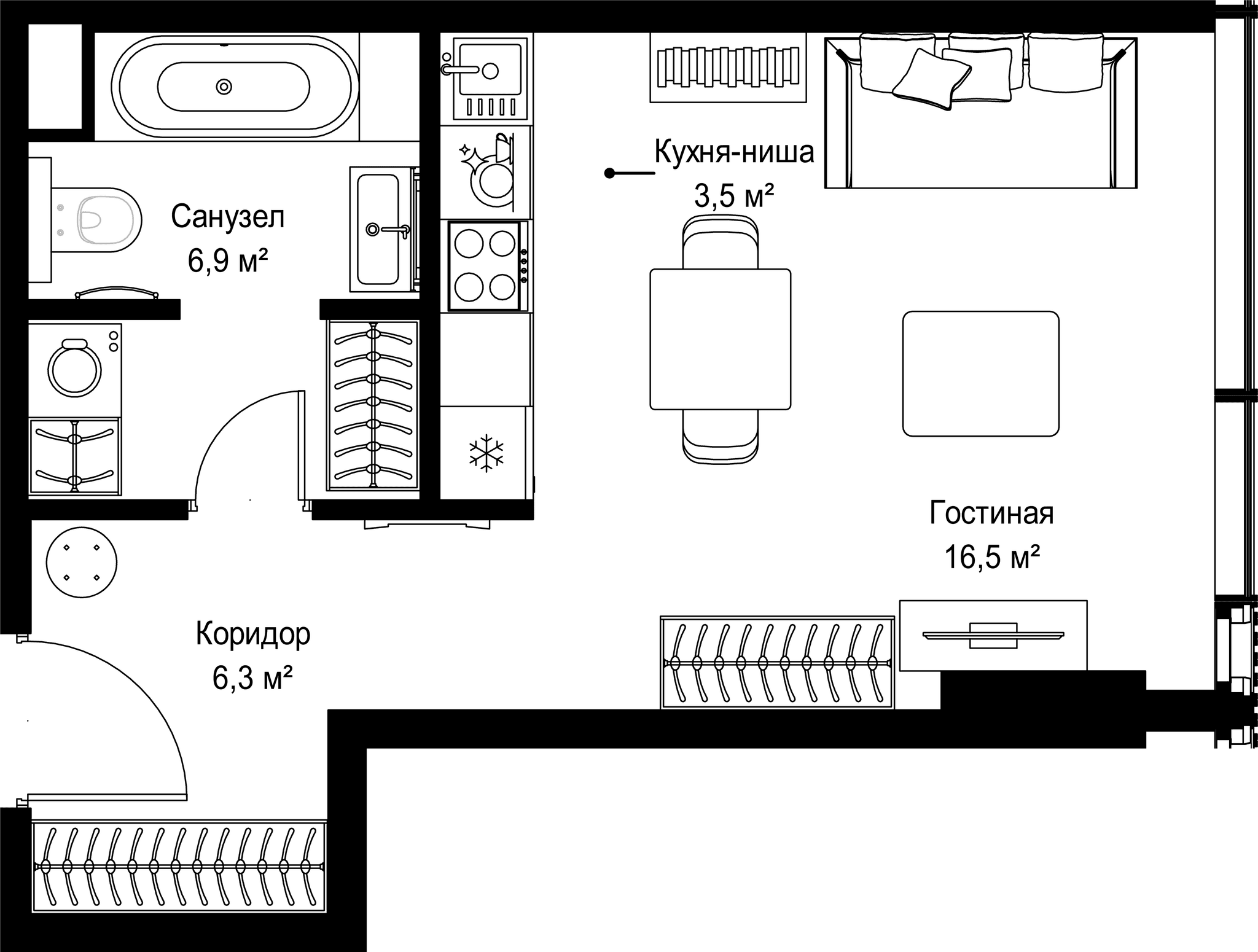 9-комн. Квартира 33.20 м², Россия, Москва