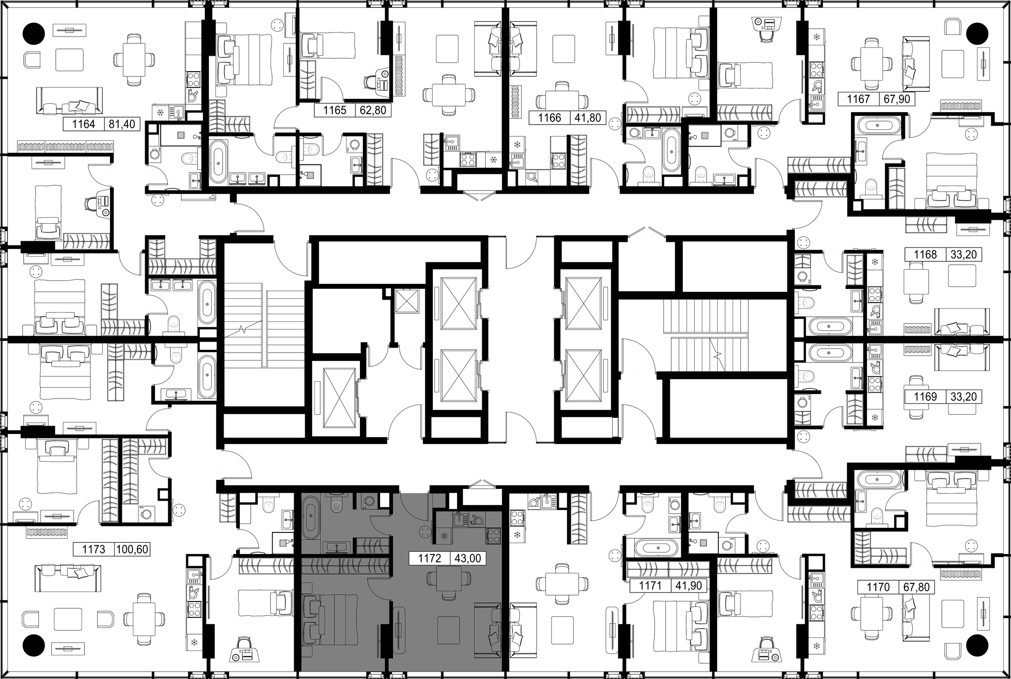 1-комн. Квартира 43.00 м², Россия, Москва