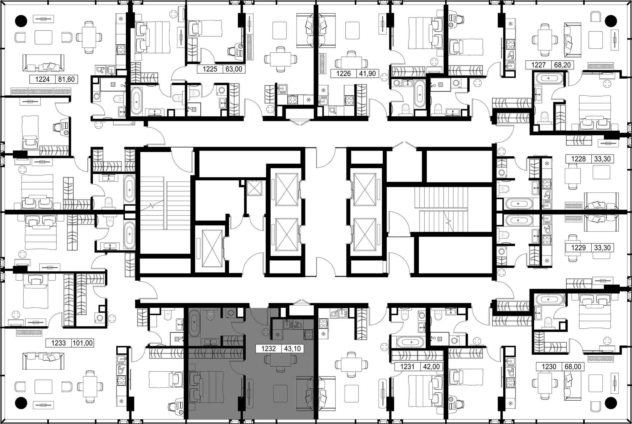 1-комн. Квартира 43.10 м², Россия, Москва