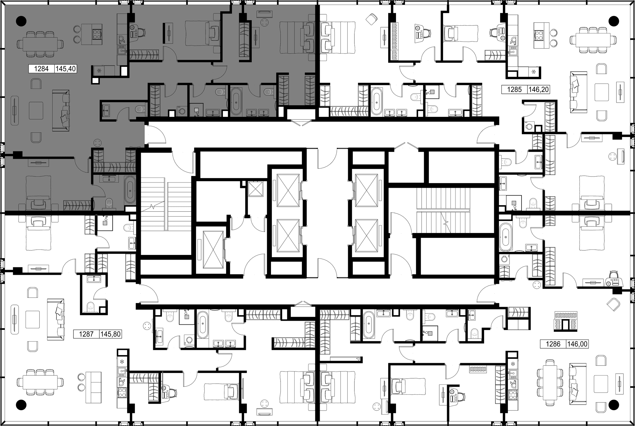 3-комн. Квартира 145.40 м², Россия, Москва