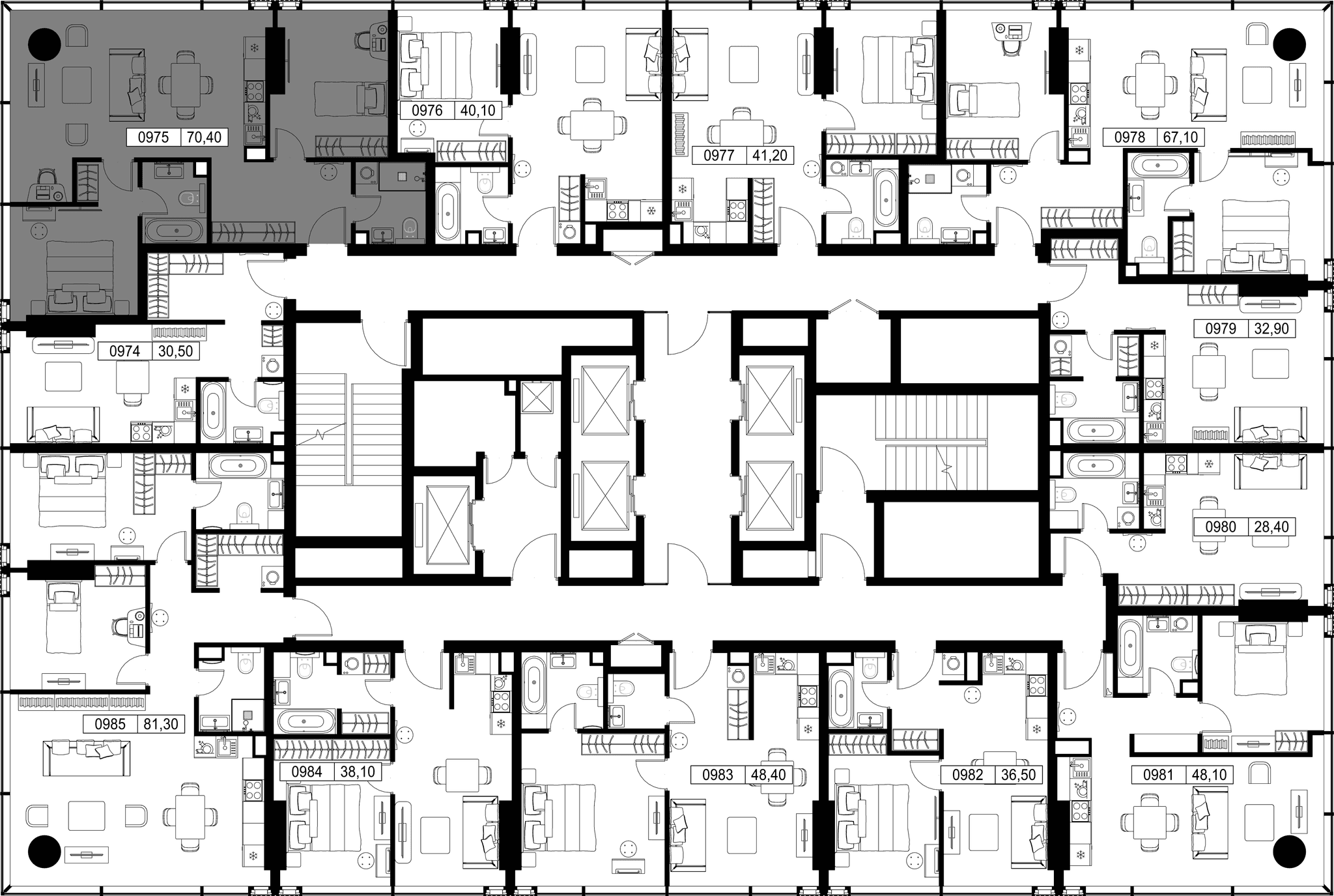 2-комн. Квартира 70.40 м², Россия, Москва