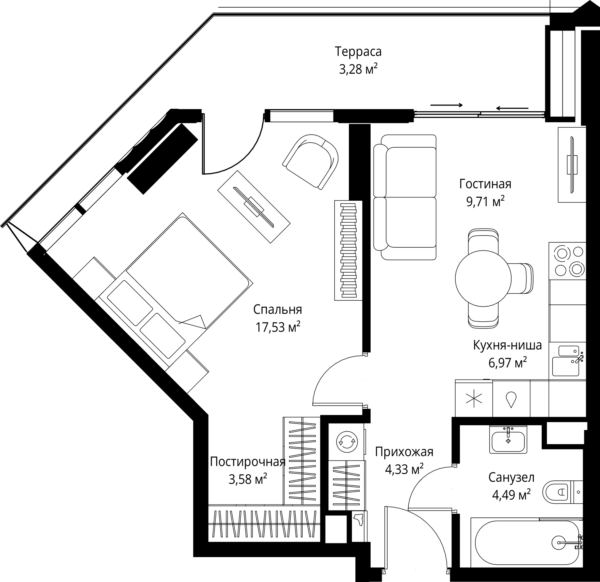 1-комн. Квартира 49.89 м², Москва, 3-й Силикатный проезд