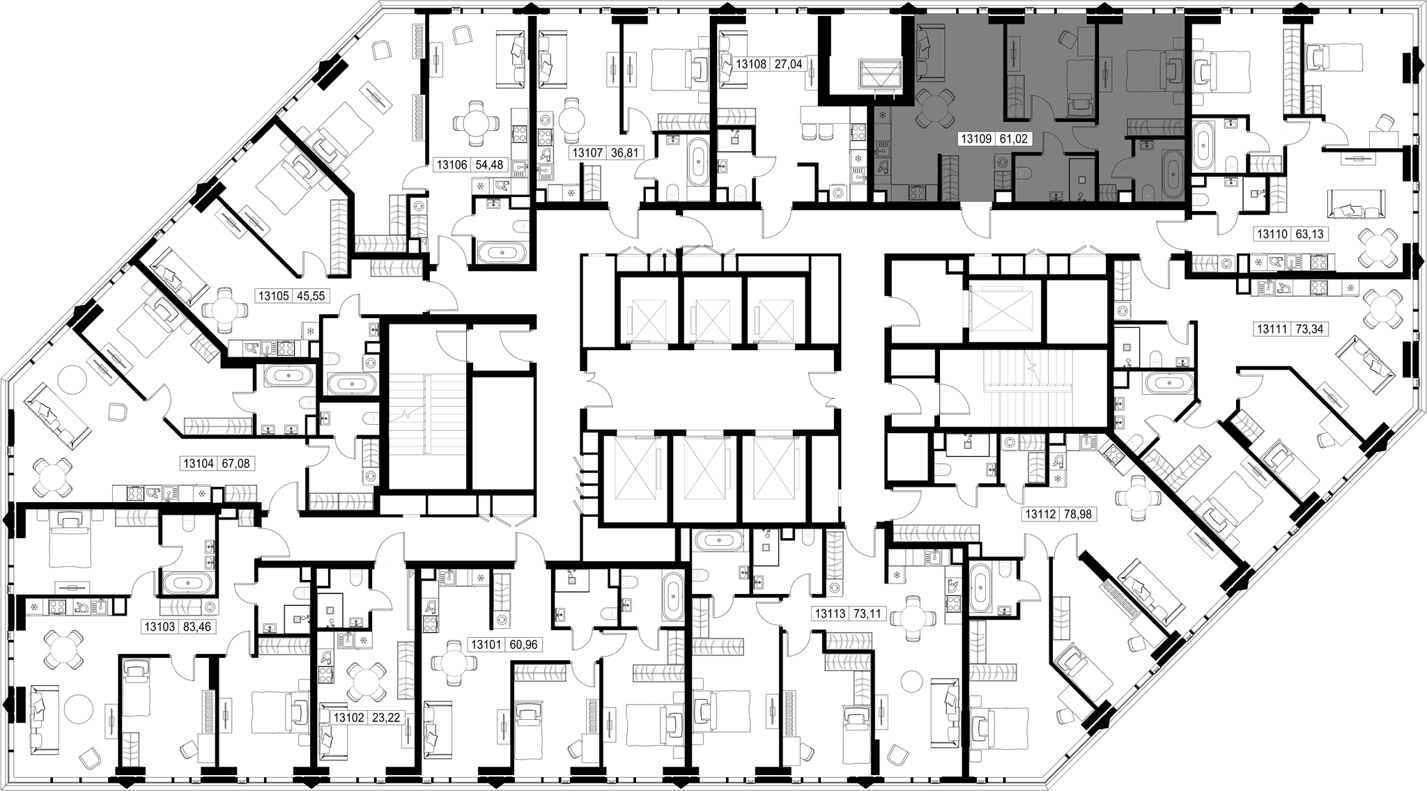 2-комн. Квартира 61.02 м², Москва, 3-й Силикатный проезд