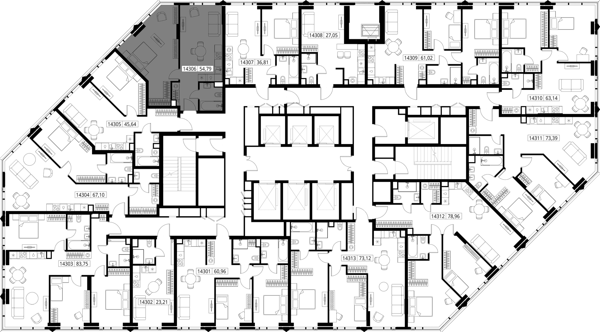 1-комн. Квартира 54.79 м², Москва, 3-й Силикатный проезд