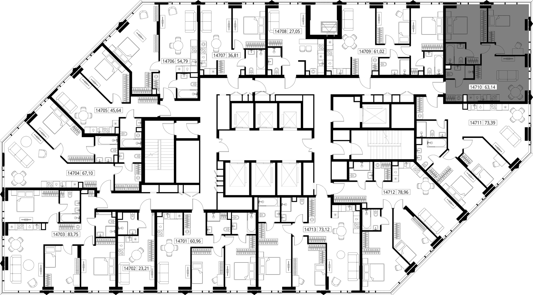 2-комн. Квартира 63.14 м², Москва, 3-й Силикатный проезд